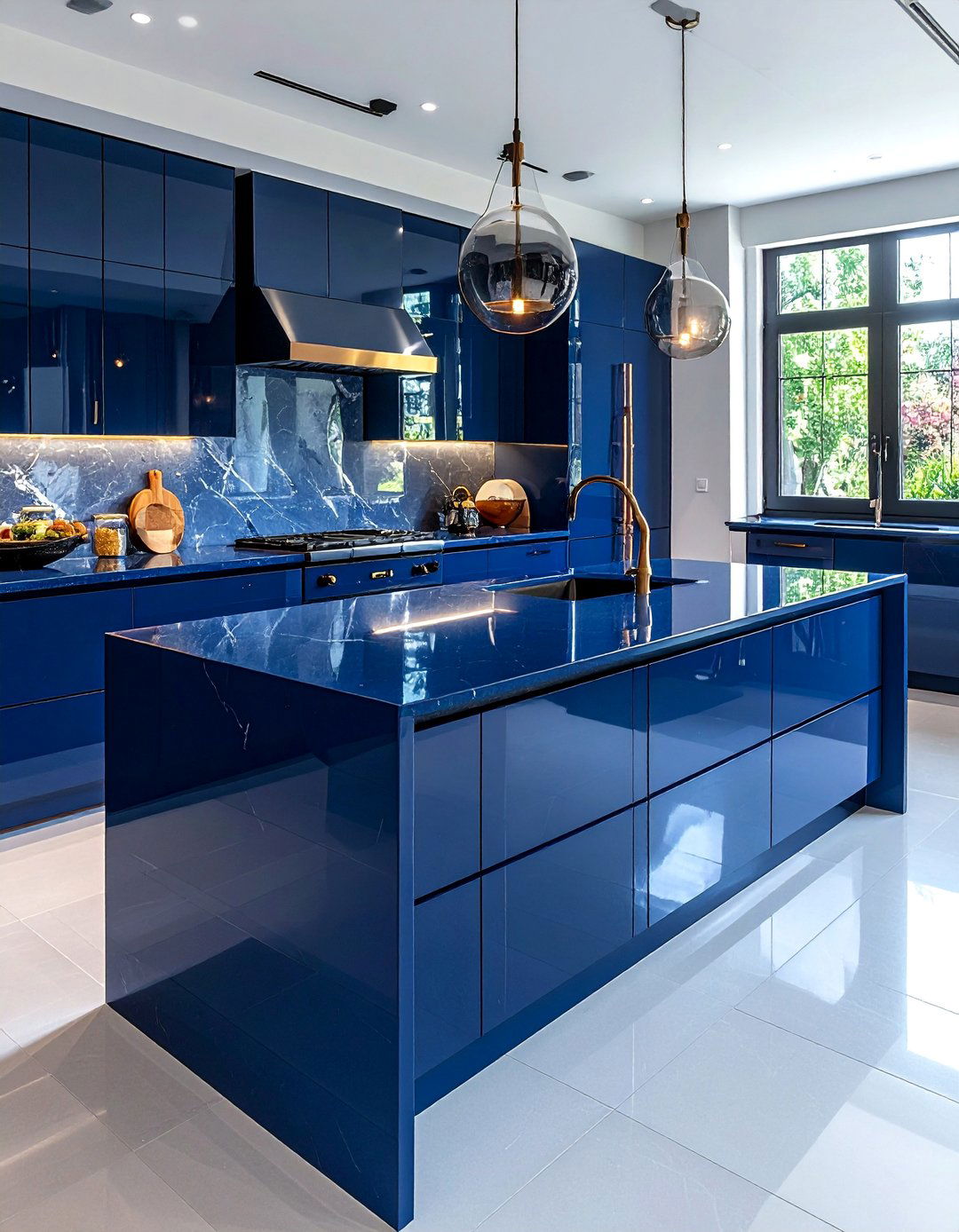 Quartz Kitchen Countertop with a High Gloss Finish - 20 Quartz Kitchen Countertops Ideas for Modern Homes