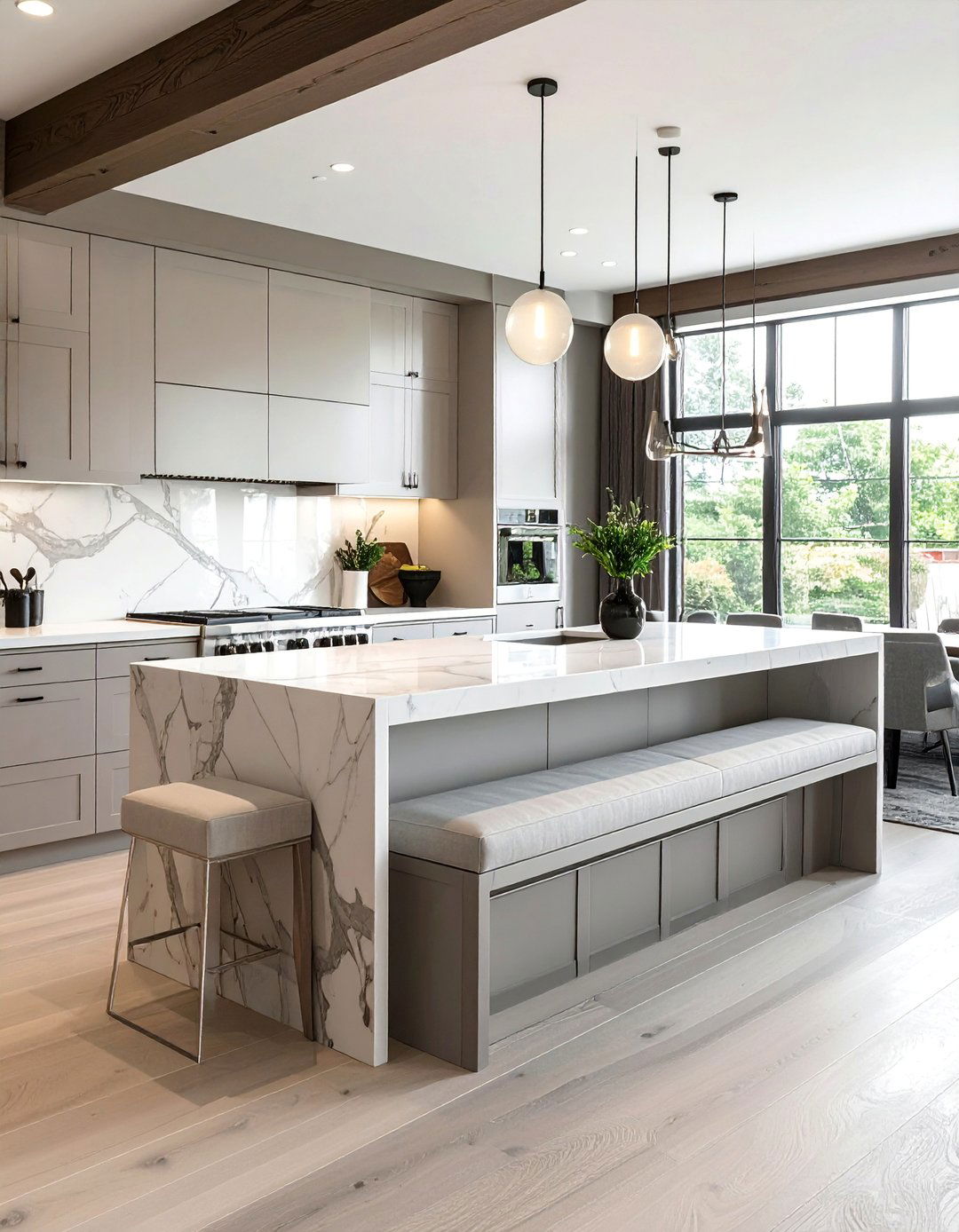 Quartz Kitchen Island with Built in Seating - 20 Luxury Kitchen Island Ideas for a Stunning Space