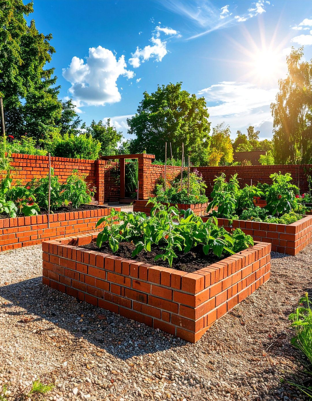 Raised Brick Garden Beds - 20 Brick Landscaping Ideas for Timeless Outdoor Charm