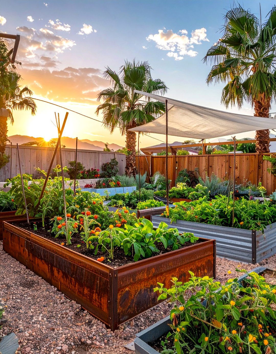 Raised Garden Beds for Vegetables and Herbs - 30 Las Vegas Backyard Landscaping Ideas for Desert Living
