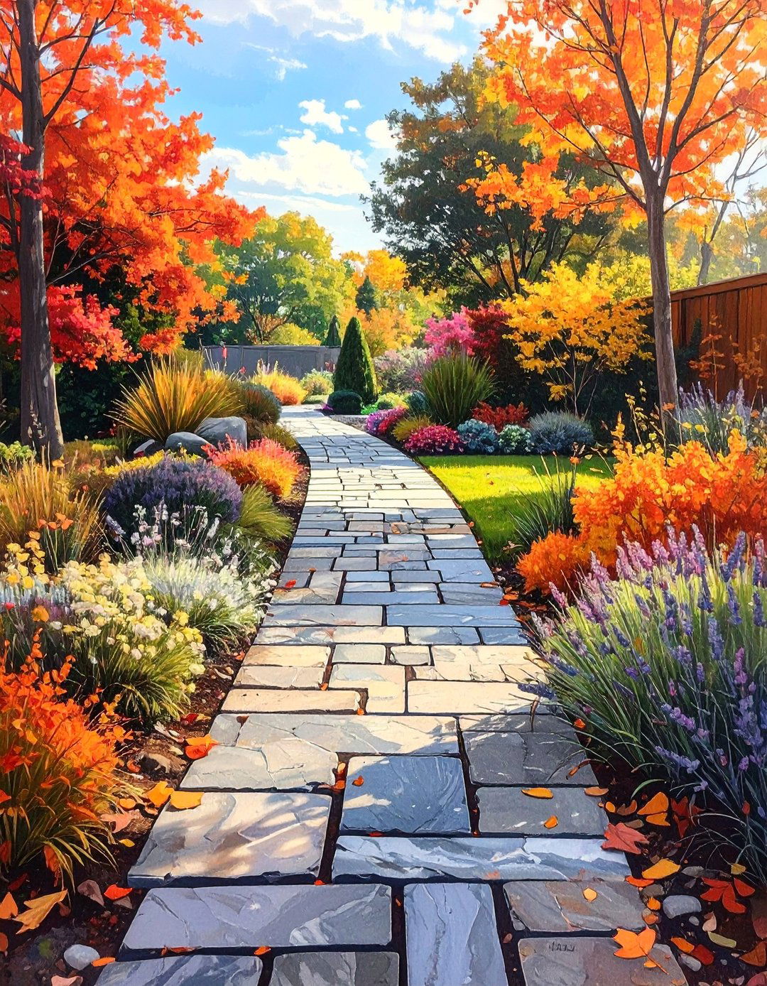 Random Rectangular Paver Walkway - 30 Paver Walkway Ideas to Beautify Your Garden