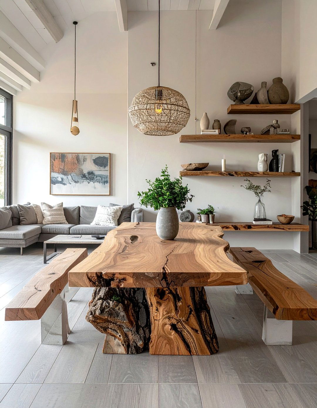 Raw Edge Details - 25 Organic Modern Living Room Design Ideas for Serenity