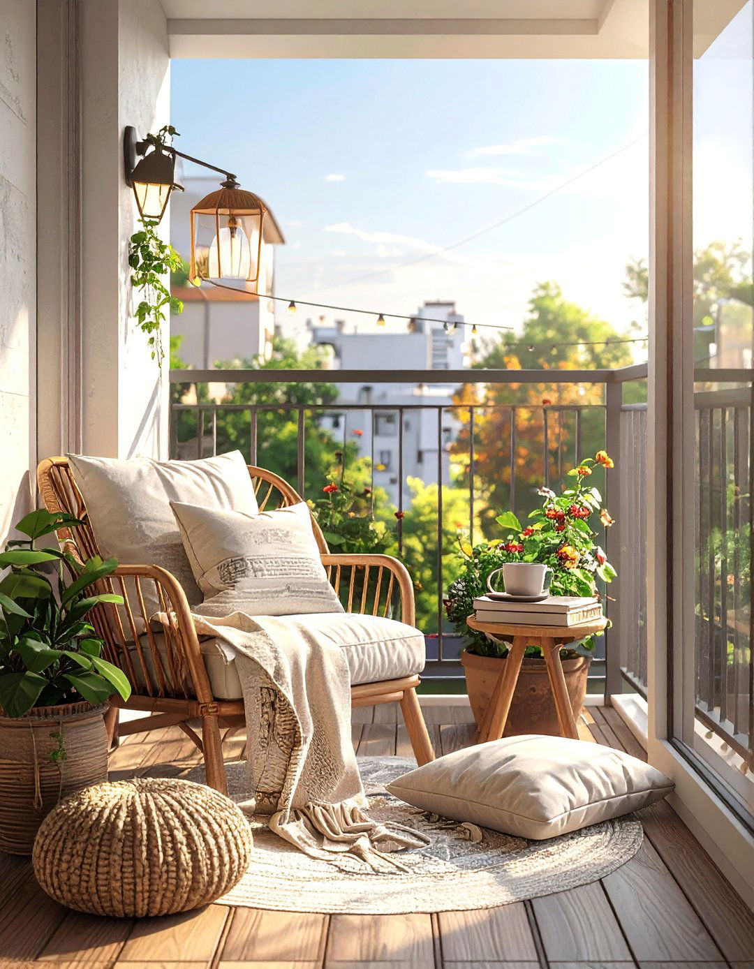 Reading Retreat Corner - 30 Small Balcony Ideas to Maximize Your Space