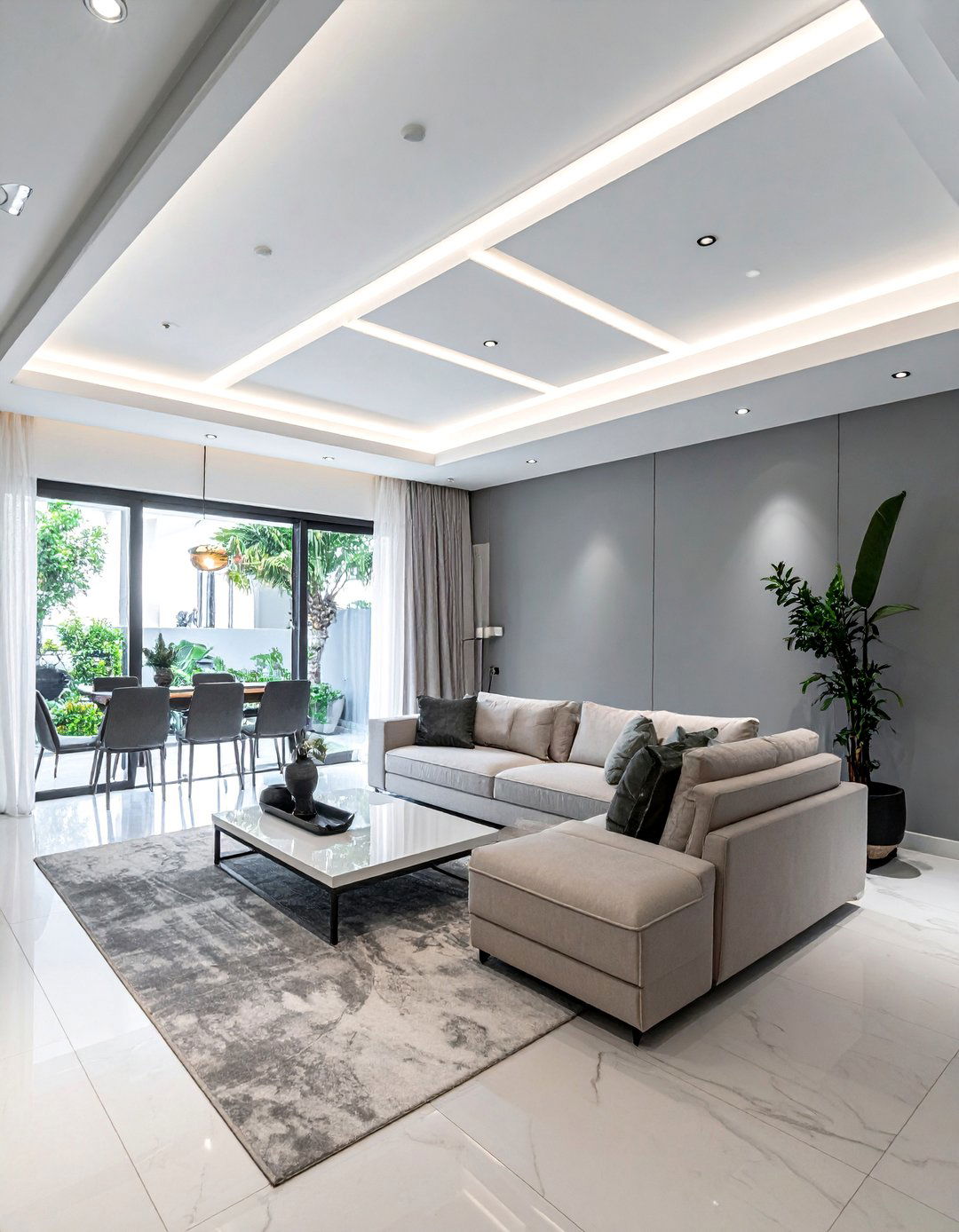 Recessed Lighting Grids - 20 Living Room Lighting Ideas to Brighten Your Space