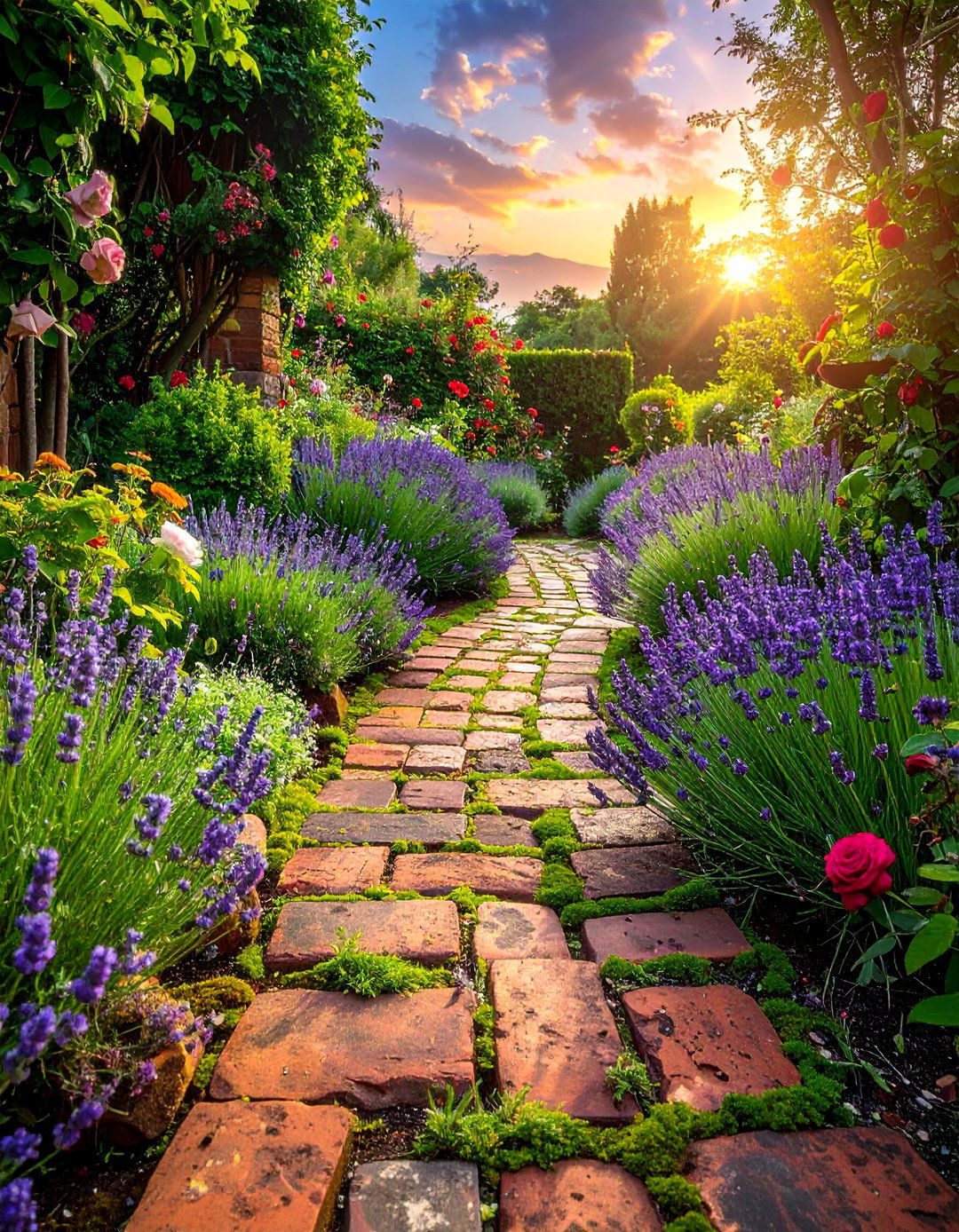 Reclaimed Brick Garden Path - 20 Brick Landscaping Ideas for Timeless Outdoor Charm
