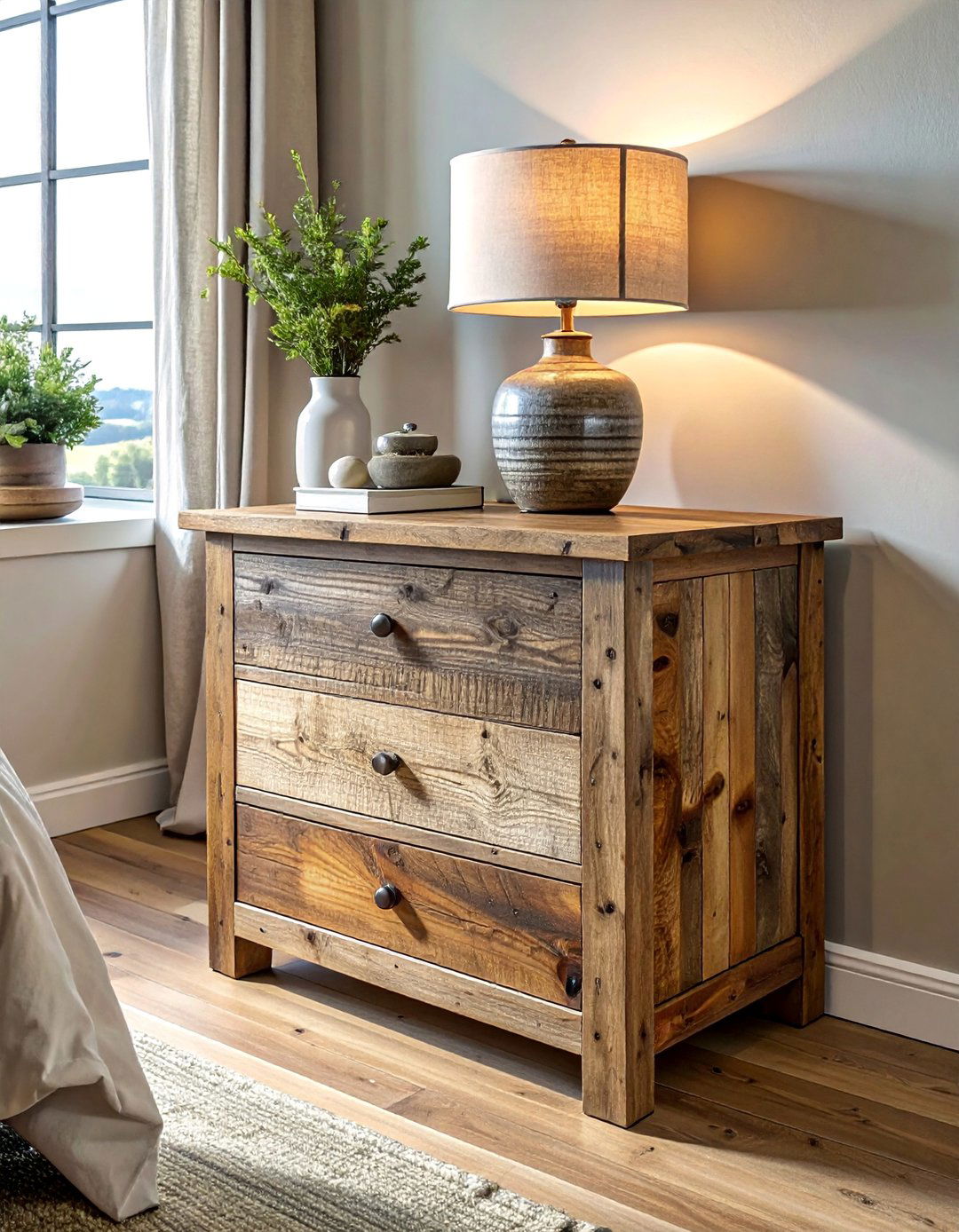 Reclaimed Wood Eco Friendly Nightstand Sustainability - 20 Nightstand Ideas to Enhance Your Bedroom Decor
