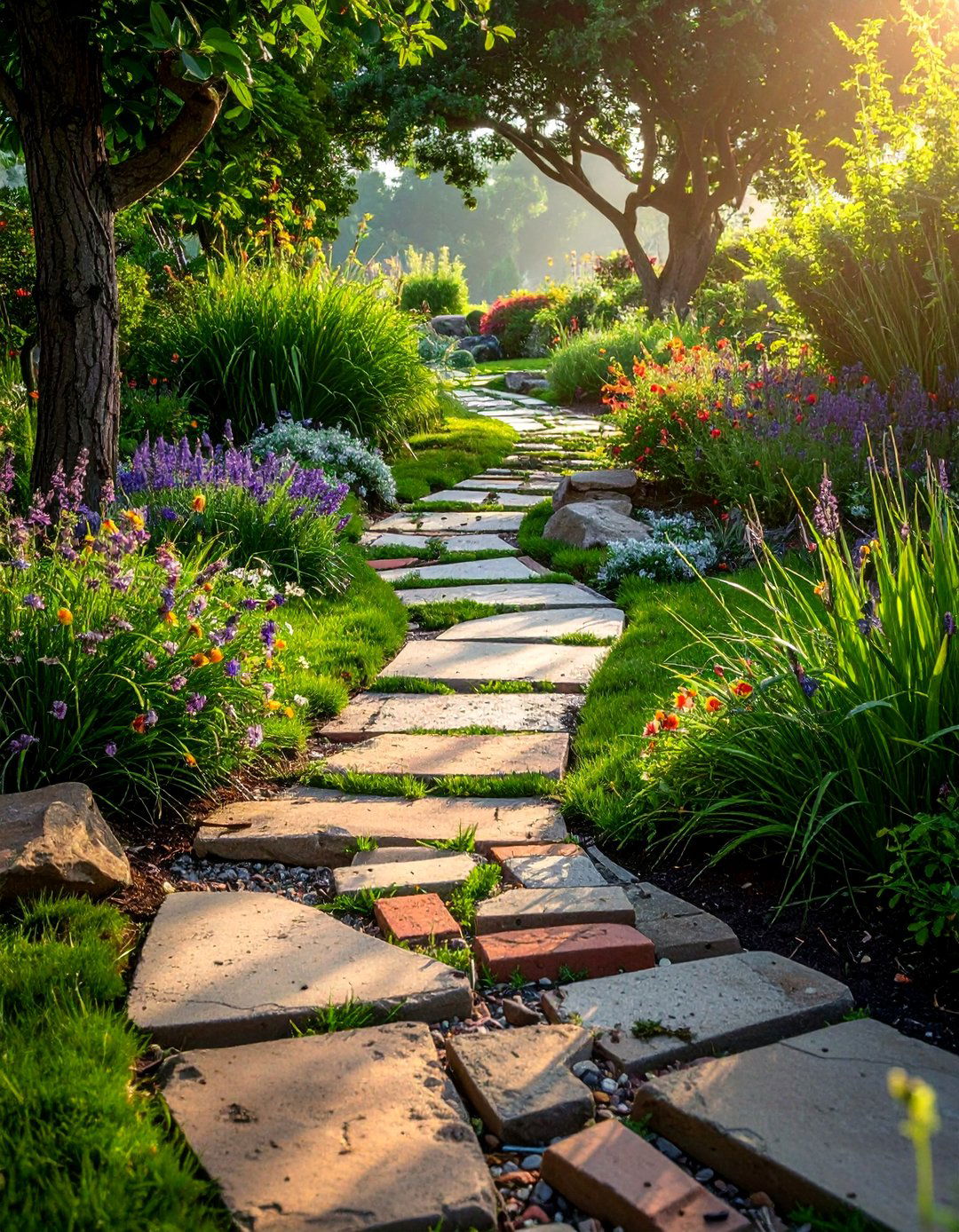 Recycled Material Eco Walkways - 40 Backyard Walkway Ideas for a Beautiful Garden