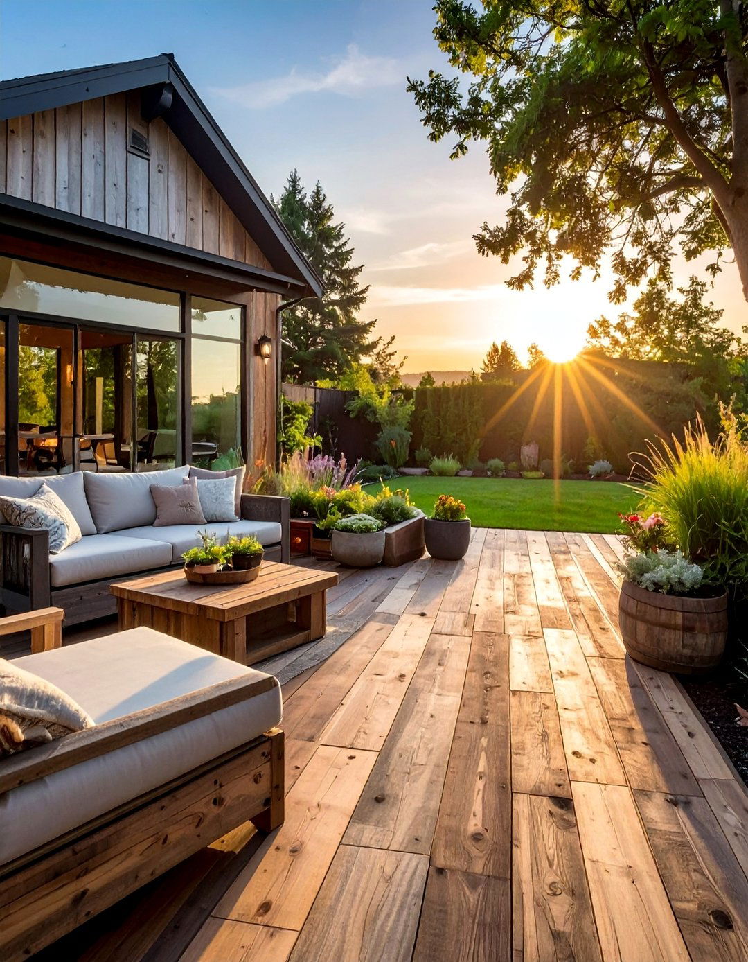 Repurposed Materials Usage - 30 Backyard Deck Ideas on a Budget for Outdoor Fun