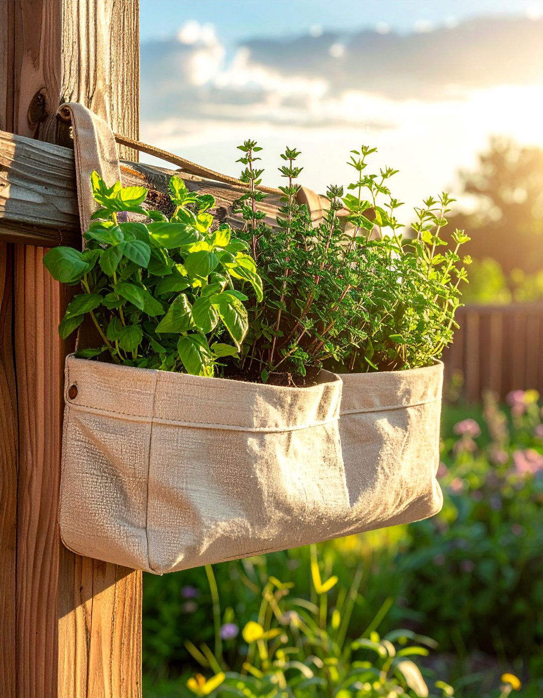 Repurposed Shoe Organizer Herb Container Garden - 40 Container Garden Ideas for Small Spaces