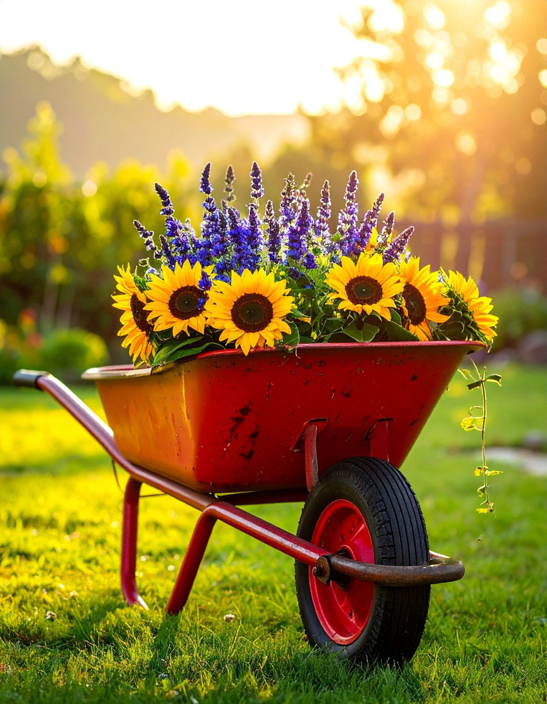 Repurposed Wheelbarrow Flower Container Garden - 40 Container Garden Ideas for Small Spaces