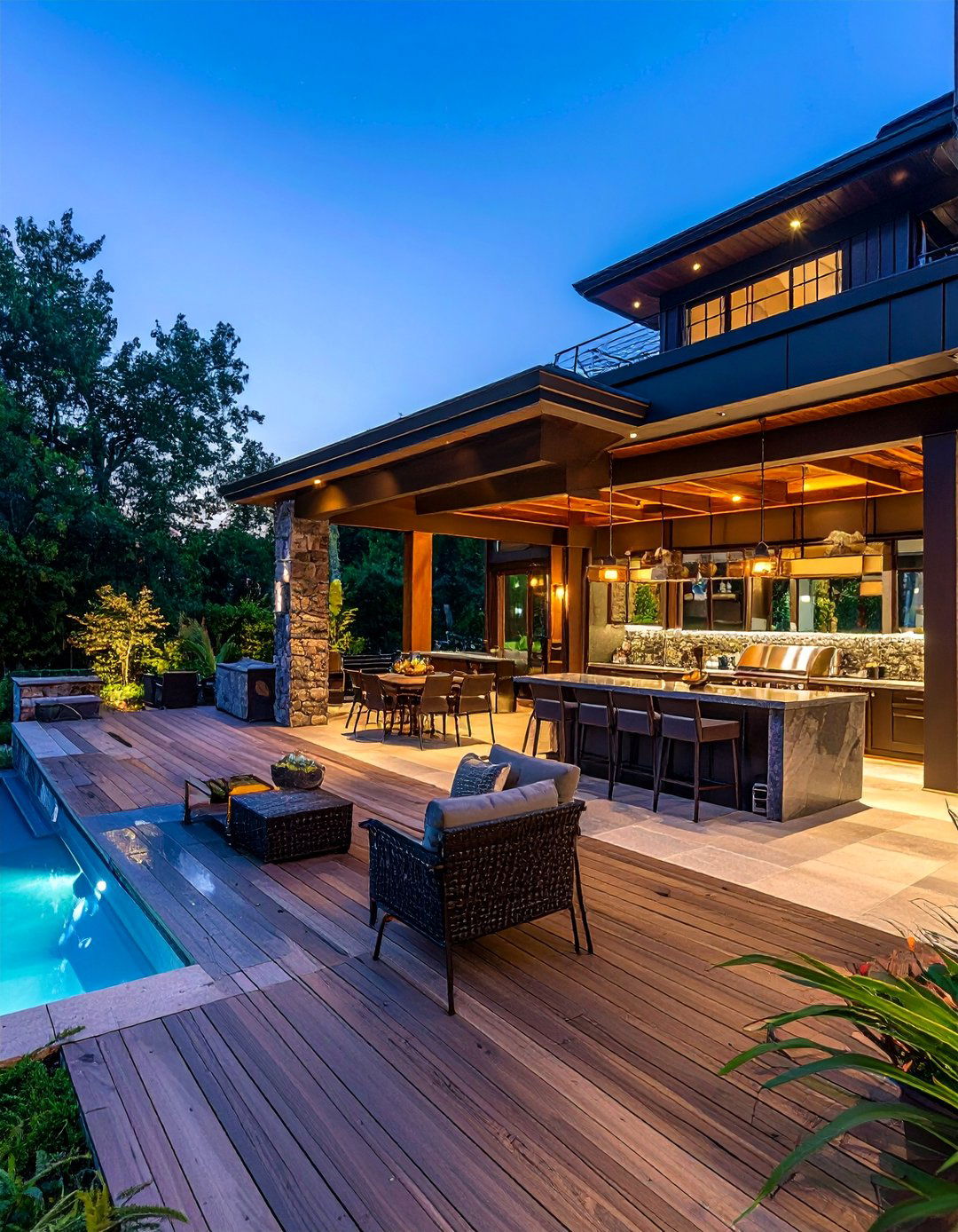 Resort Style Luxury - 30 Large Deck Ideas for Outdoor Entertaining and Relaxation