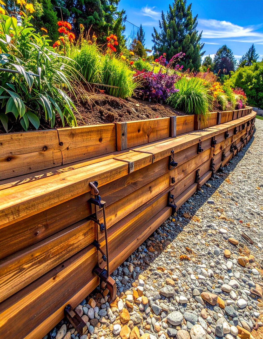 Retaining Wall Construction - 20 Railroad Ties Landscaping Ideas for Your Garden