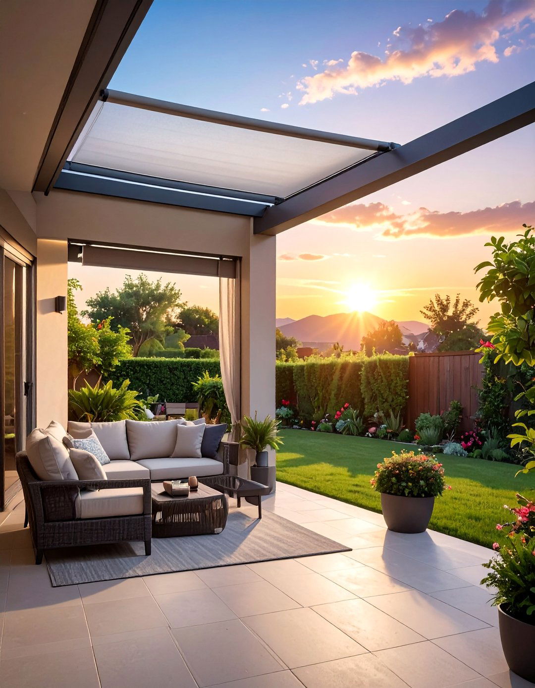 Retractable Shade Screens - 30 Backyard Privacy Ideas to Create a Secluded Oasis