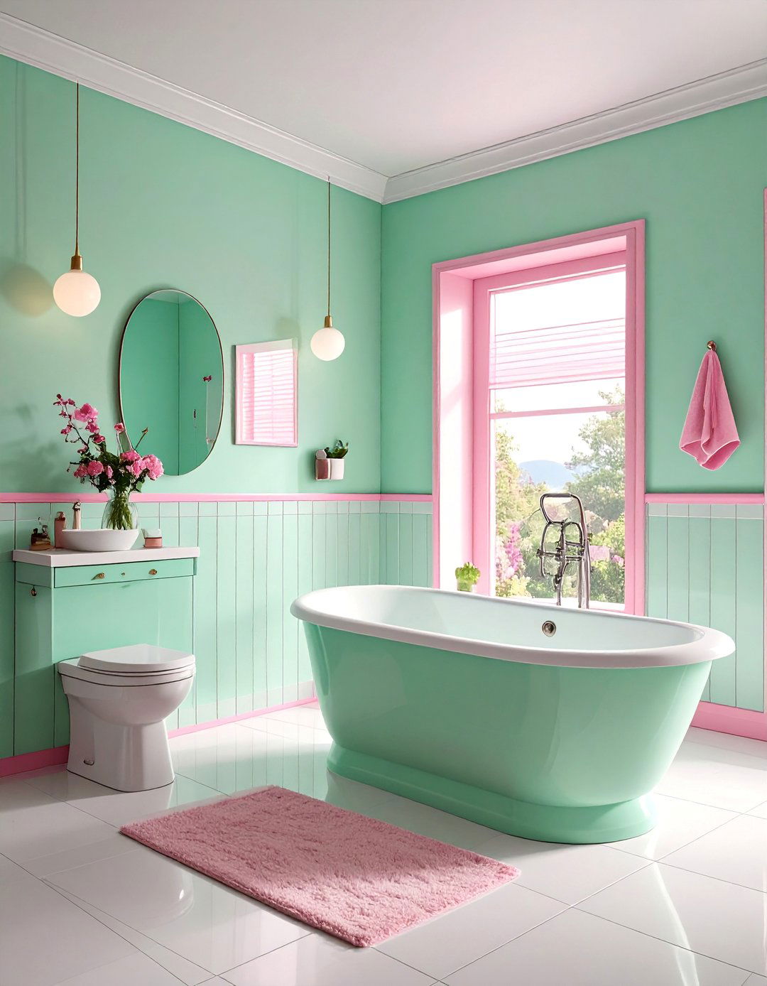 Retro Color Schemes - 40 Bathroom Decor Ideas to Refresh Your Space