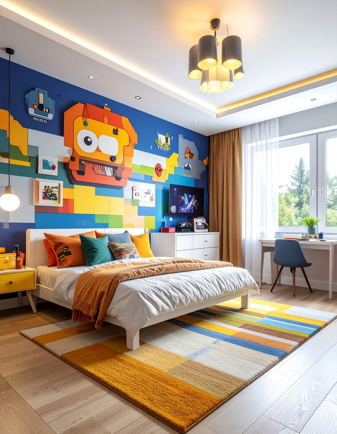 Retro Video Game Pixel Paradise - 30 Kids Room Accent Wall Ideas for a Fun and Creative Space