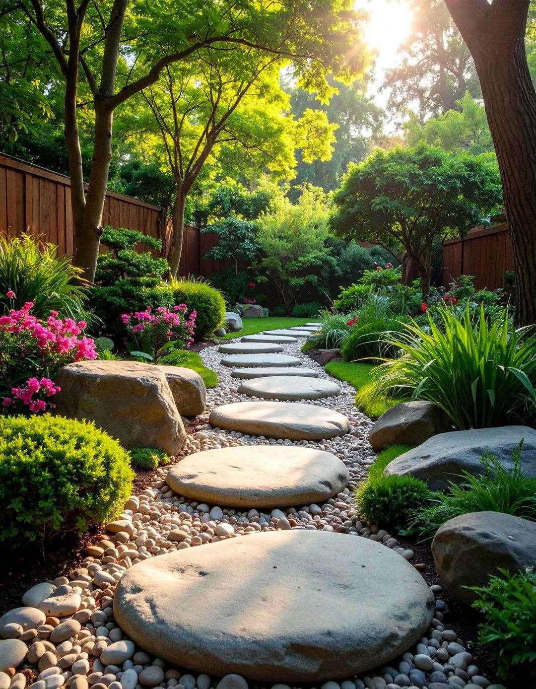 River Rock Zen Walkways - 40 Backyard Walkway Ideas for a Beautiful Garden