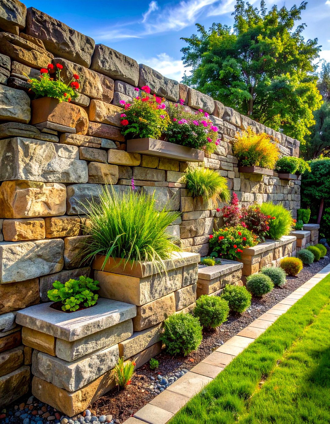Rock Garden Privacy Walls - 30 Backyard Privacy Ideas to Create a Secluded Oasis