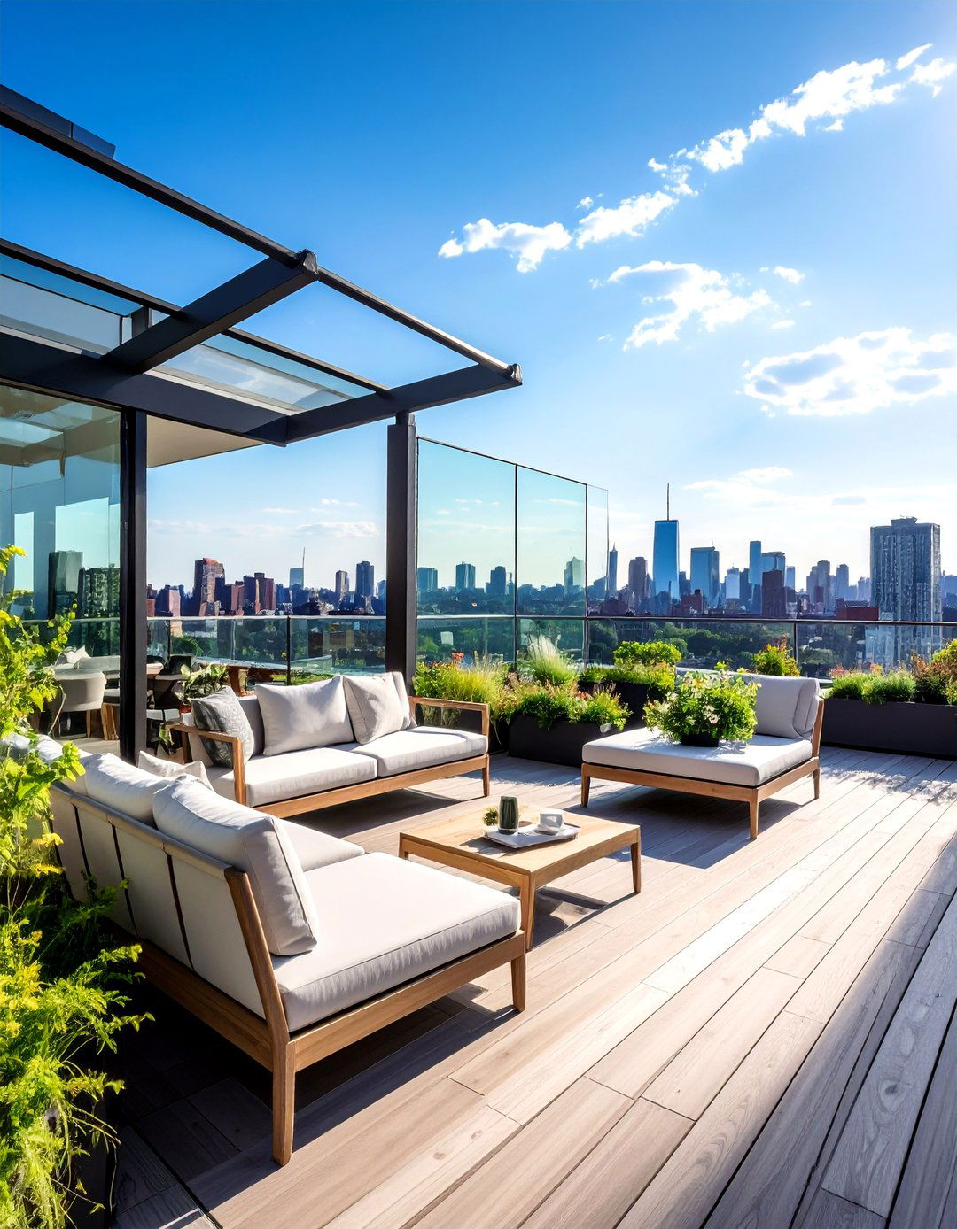 Rooftop Urban Oasis - 30 Large Deck Ideas for Outdoor Entertaining and Relaxation