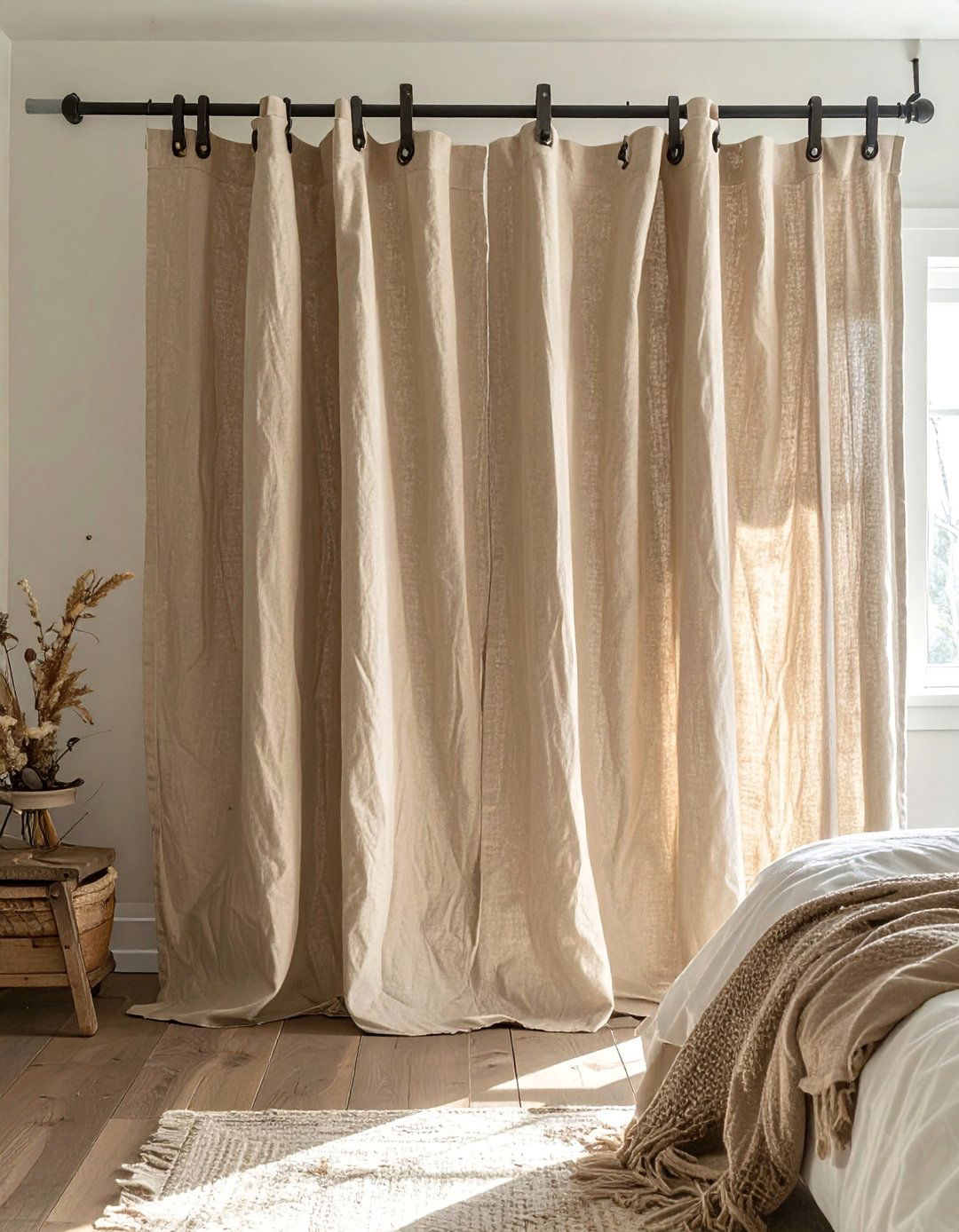 Rustic Canvas Drop Cloth Closet Curtains - 30 Closet Curtain Ideas for Stylish Storage