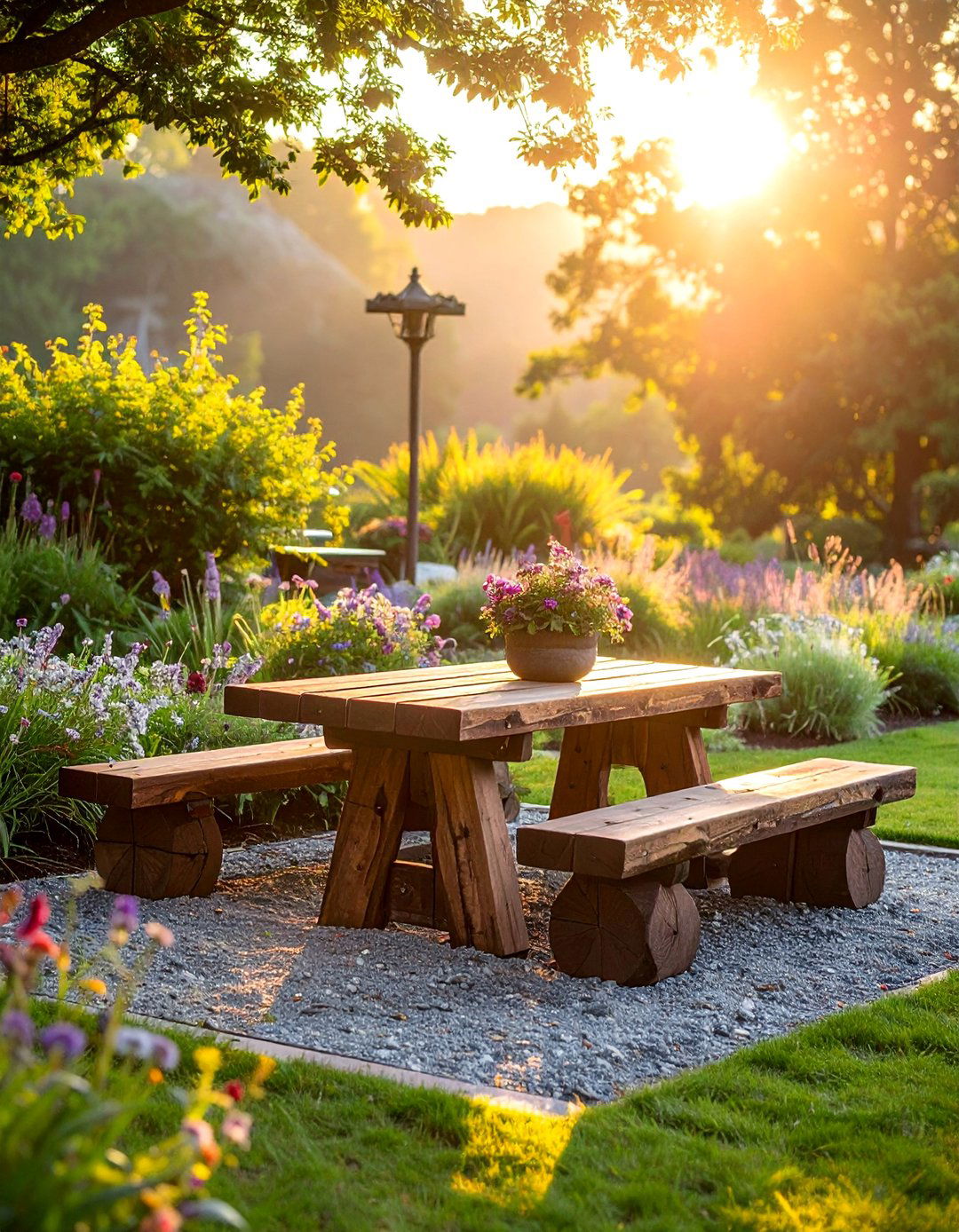 Rustic Furniture Integration - 20 Railroad Ties Landscaping Ideas for Your Garden