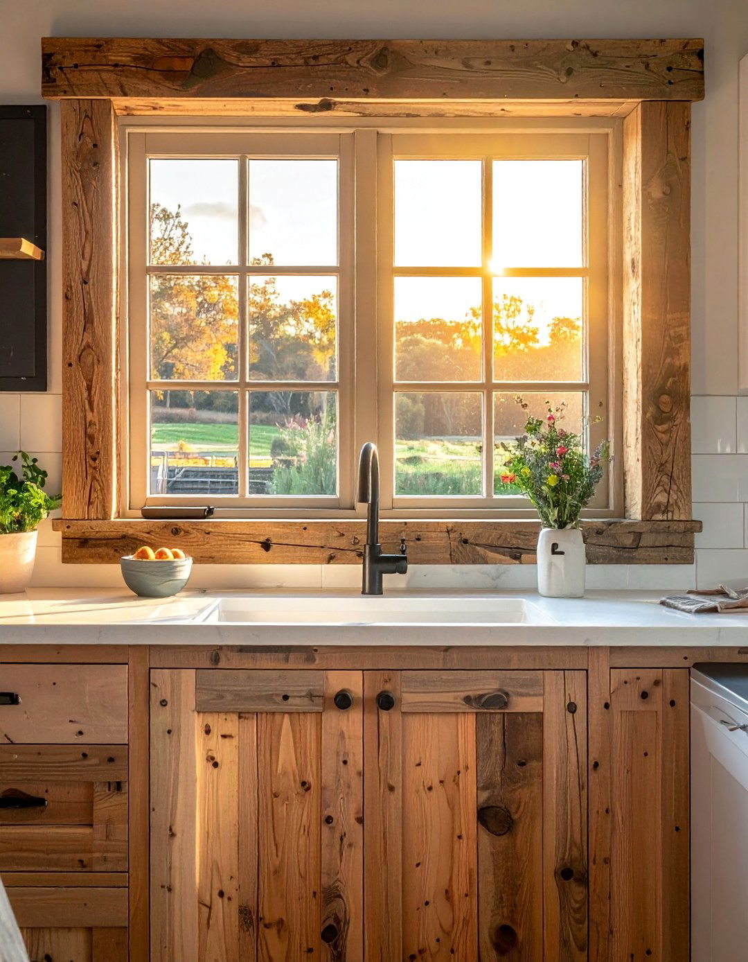 Rustic Reclaimed Character - 25 Modern Window Trim Ideas to Elevate Your Home's Style
