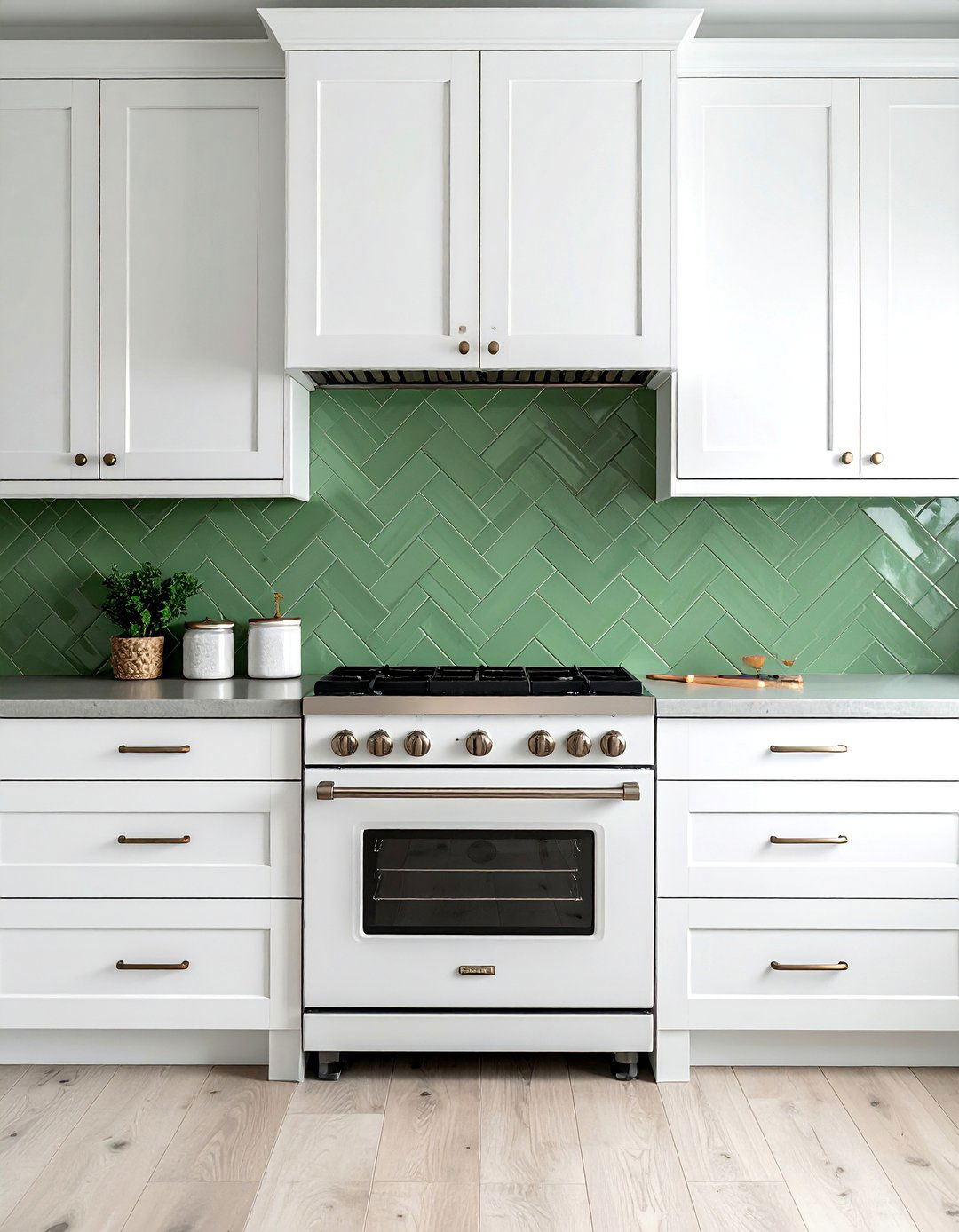 Sage Green Backsplash in a White Kitchen - 25 Sage Green and White Kitchen Ideas for Timeless Style