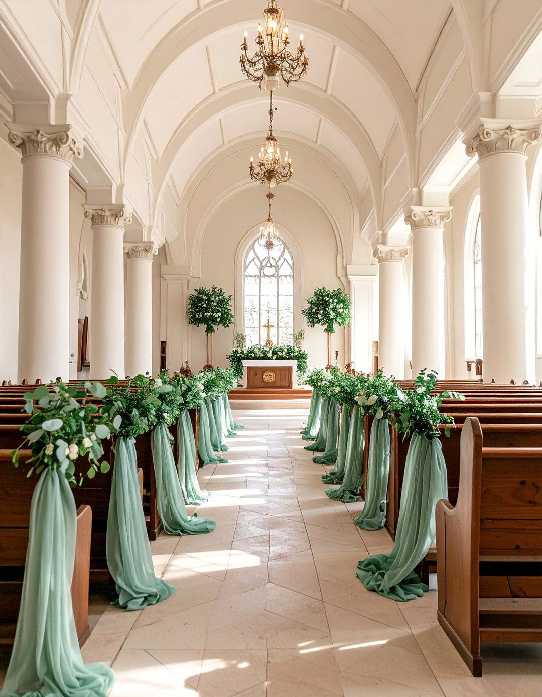 Sage Green Wedding Ceremony Aisle Decor - 30 Stunning Sage Green Wedding Ideas for a Serene Day