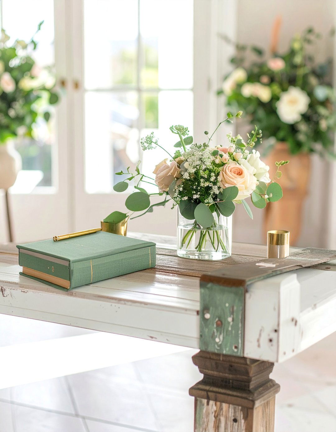 Sage Green Wedding Guest Book Station - 30 Stunning Sage Green Wedding Ideas for a Serene Day