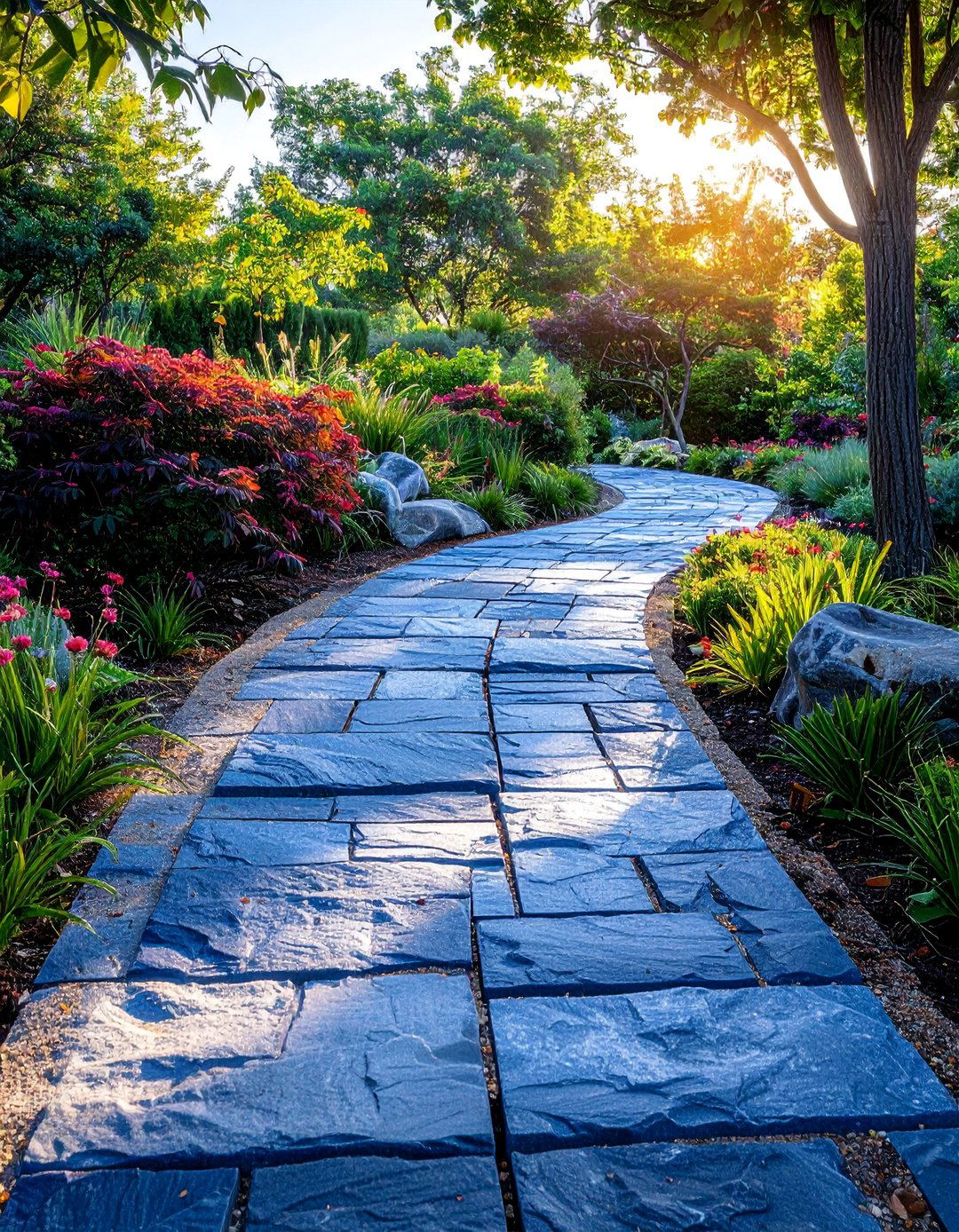 Sand Set Bluestone Paver Walkway - 30 Paver Walkway Ideas to Beautify Your Garden
