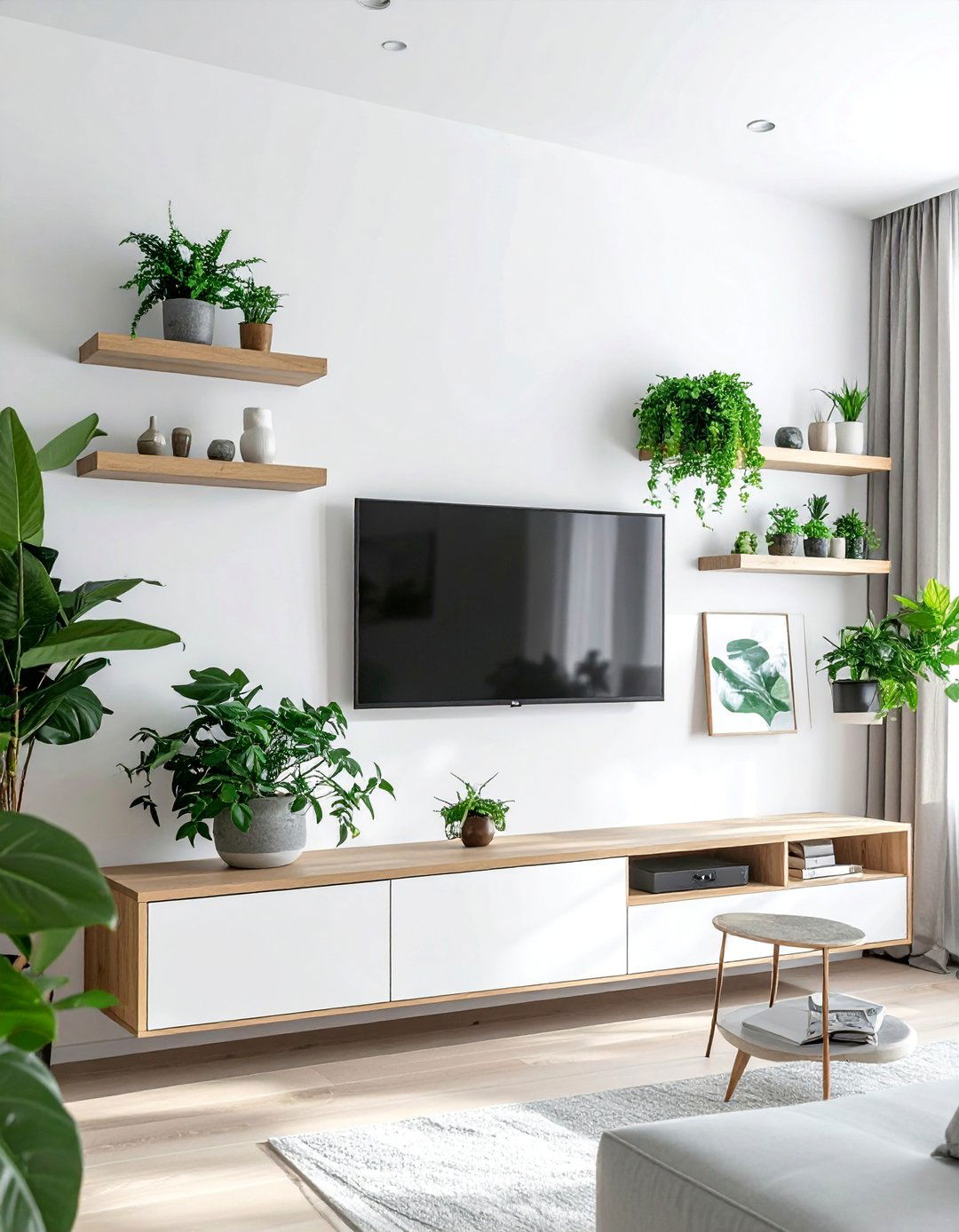 Scandinavian Design Media Wall - 35 Stunning Media Wall Ideas to Transform Your Living Space