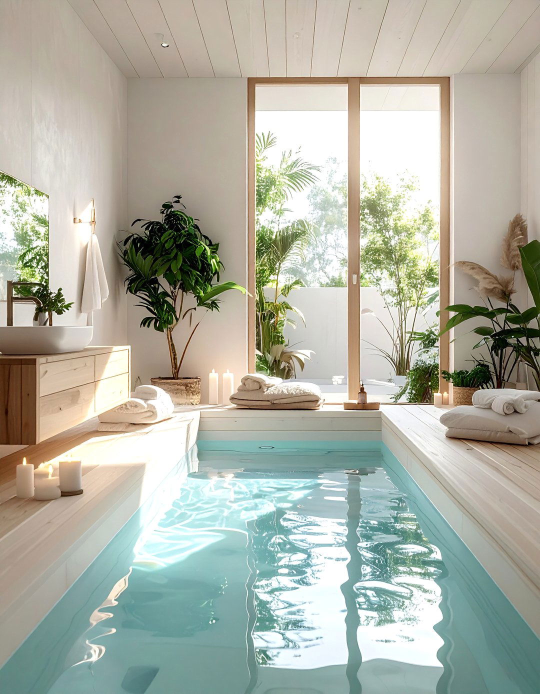 Scandinavian Hygge Pool Bathroom Design - 20 Pool Bathroom Ideas for a Luxurious Spa Feel