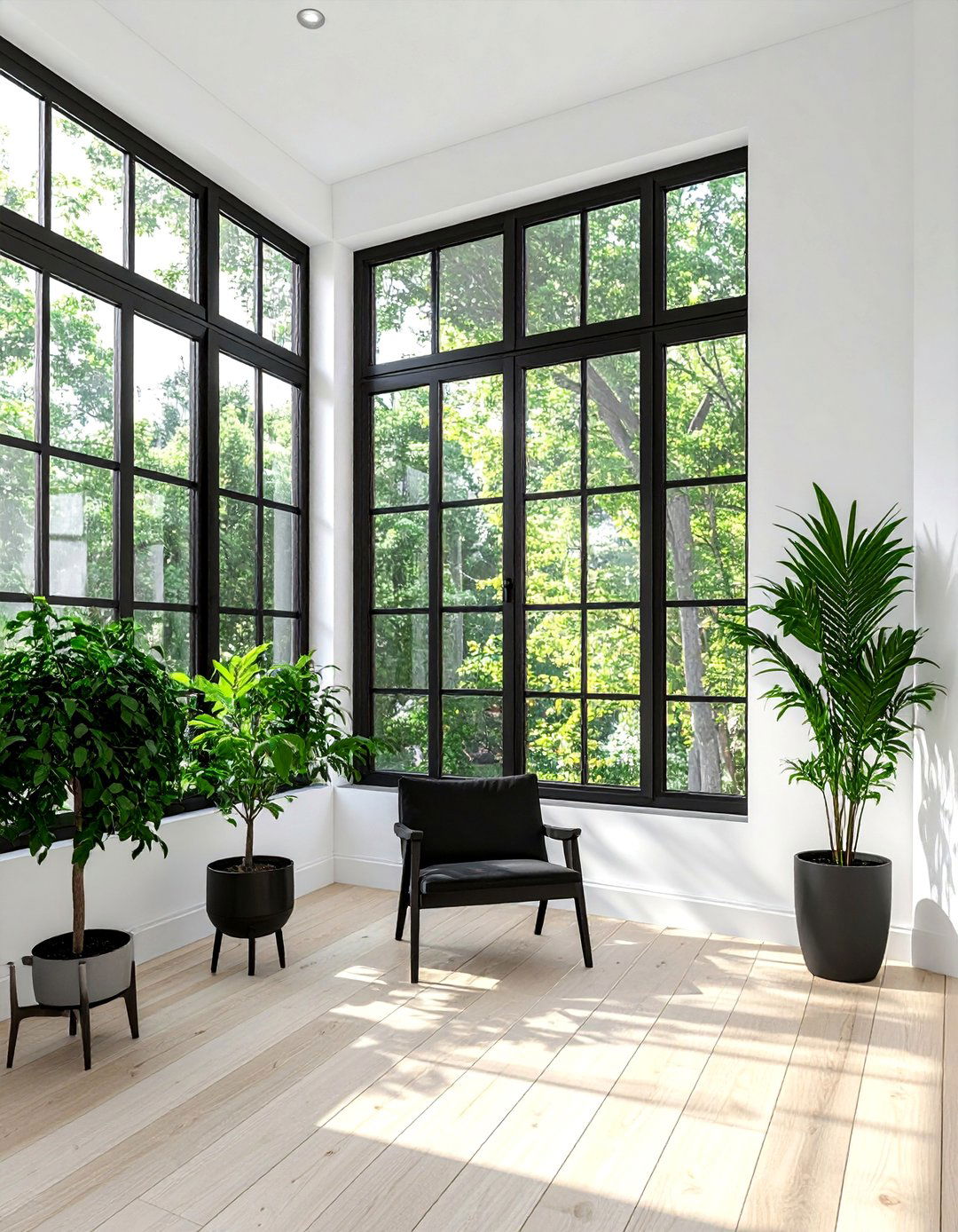 Scandinavian Inspired Black Sunroom - 20 Black Sunroom Ideas for a Stylish Retreat