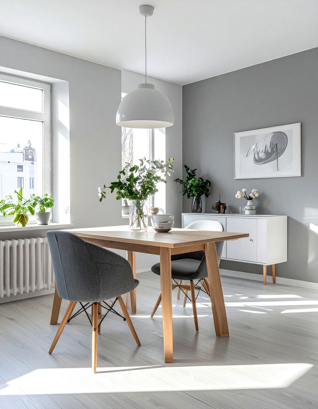 Scandinavian Inspired Gray Dining Room - 25 Gray Dining Room Ideas for a Stylish Space