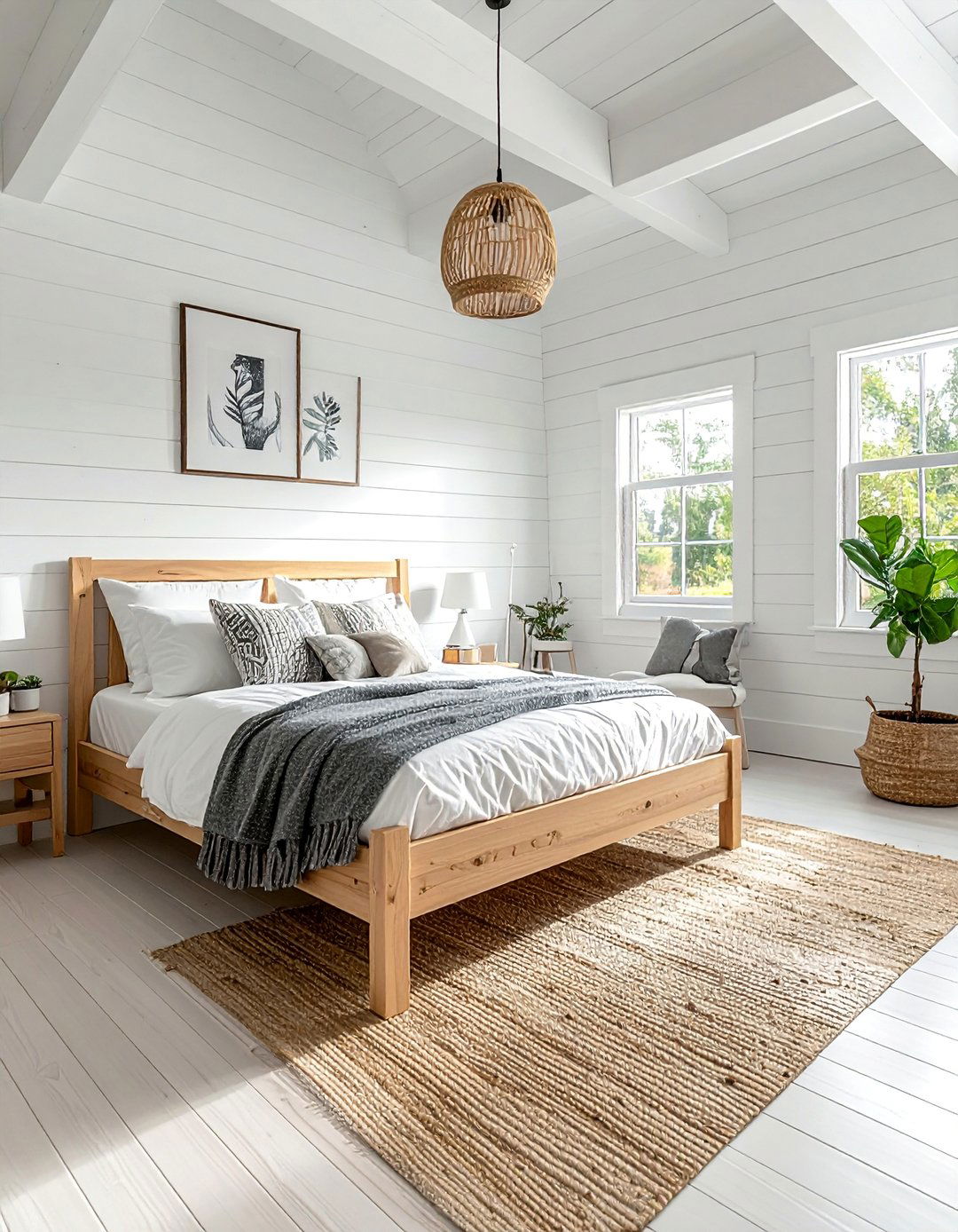 Scandinavian Inspired Shiplap Bedroom - 30 Shiplap Bedroom Ideas for a Rustic and Chic Look
