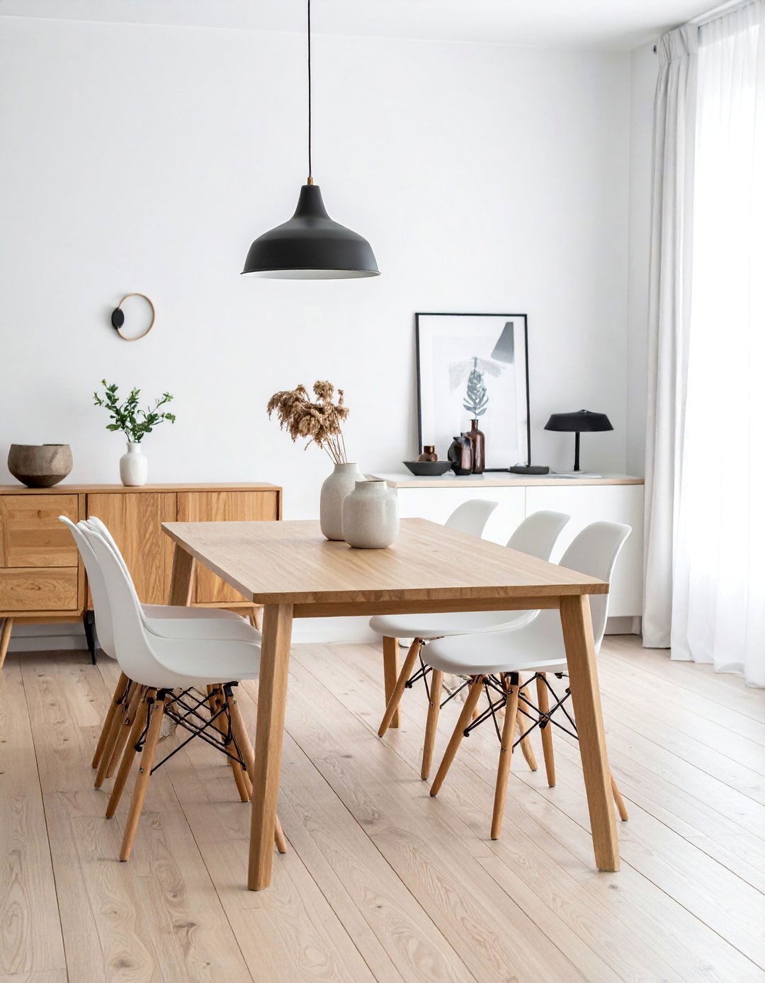 Scandinavian Inspired White Dining Room - 30 Elegant White Dining Room Ideas for a Timeless Look