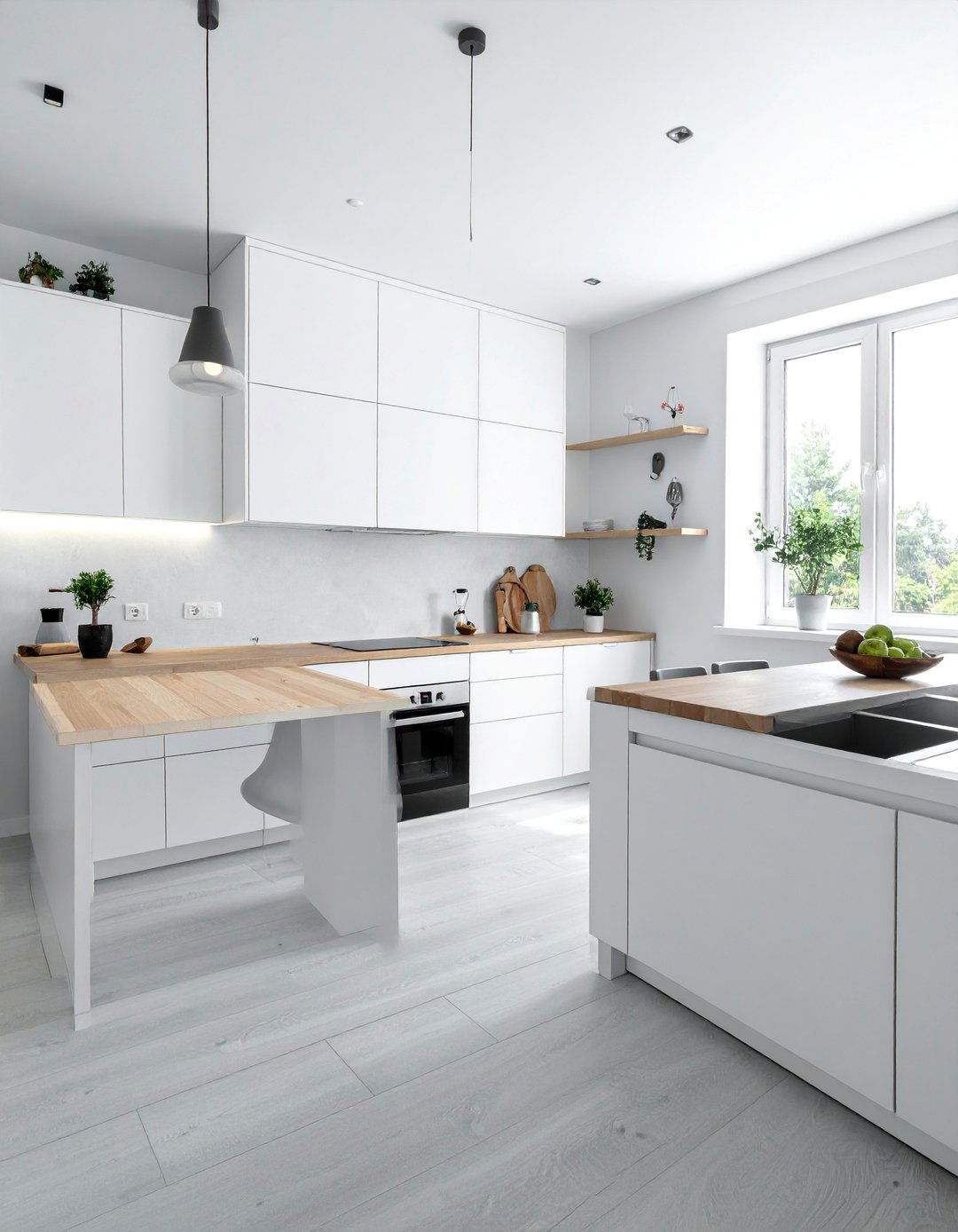 Scandinavian Kitchens With Light Grey Laminate Floors - 20 Kitchens With Grey Floors Design Inspiration