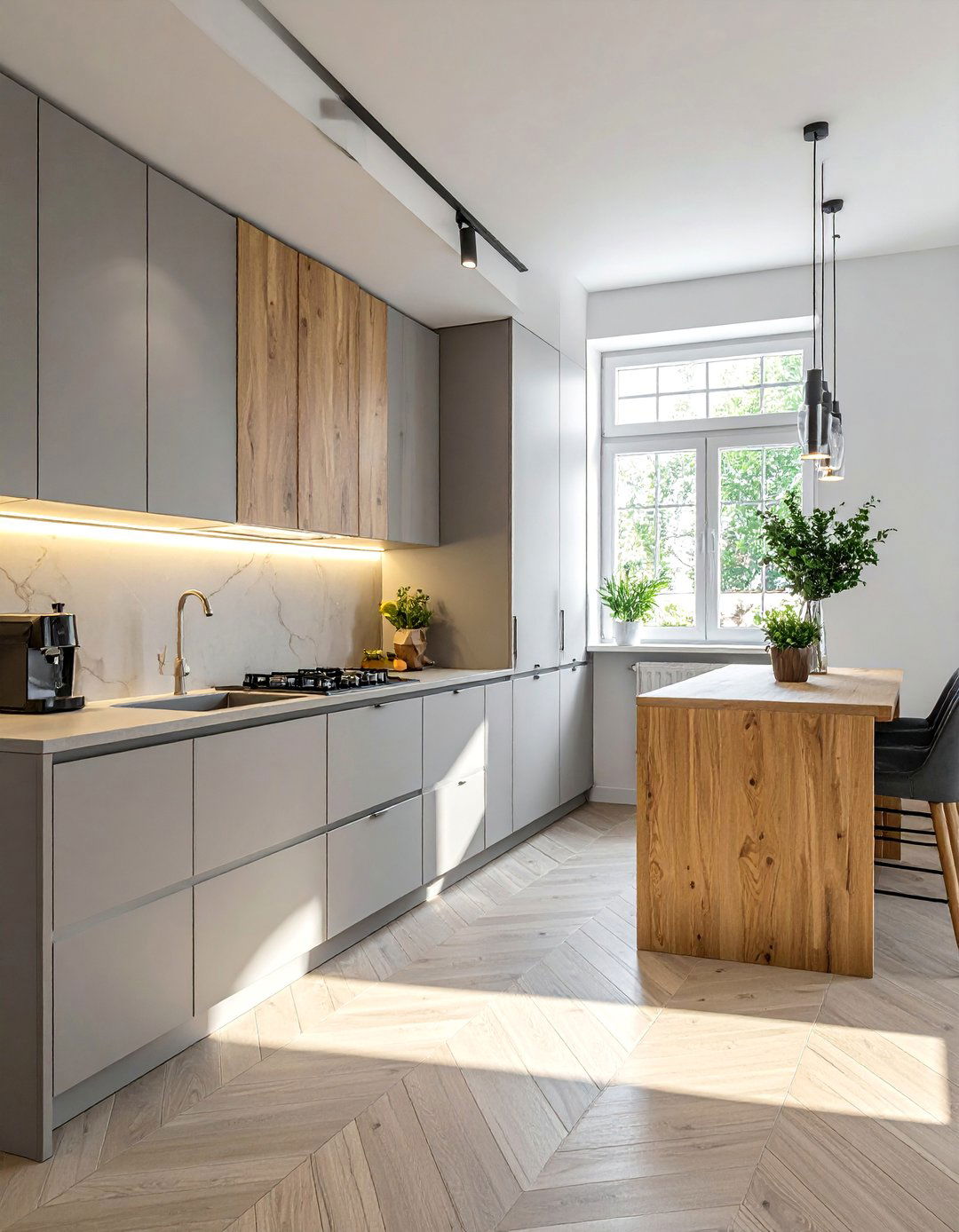 Scandinavian Minimalist Design - 30 Budget-Friendly Small Galley Kitchen Ideas