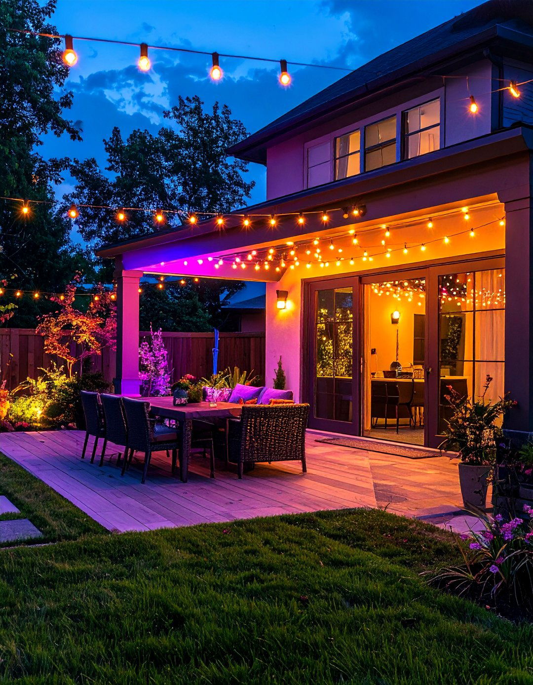 Seasonal Color Festival - 40 Patio String Light Ideas to Illuminate Your Nights