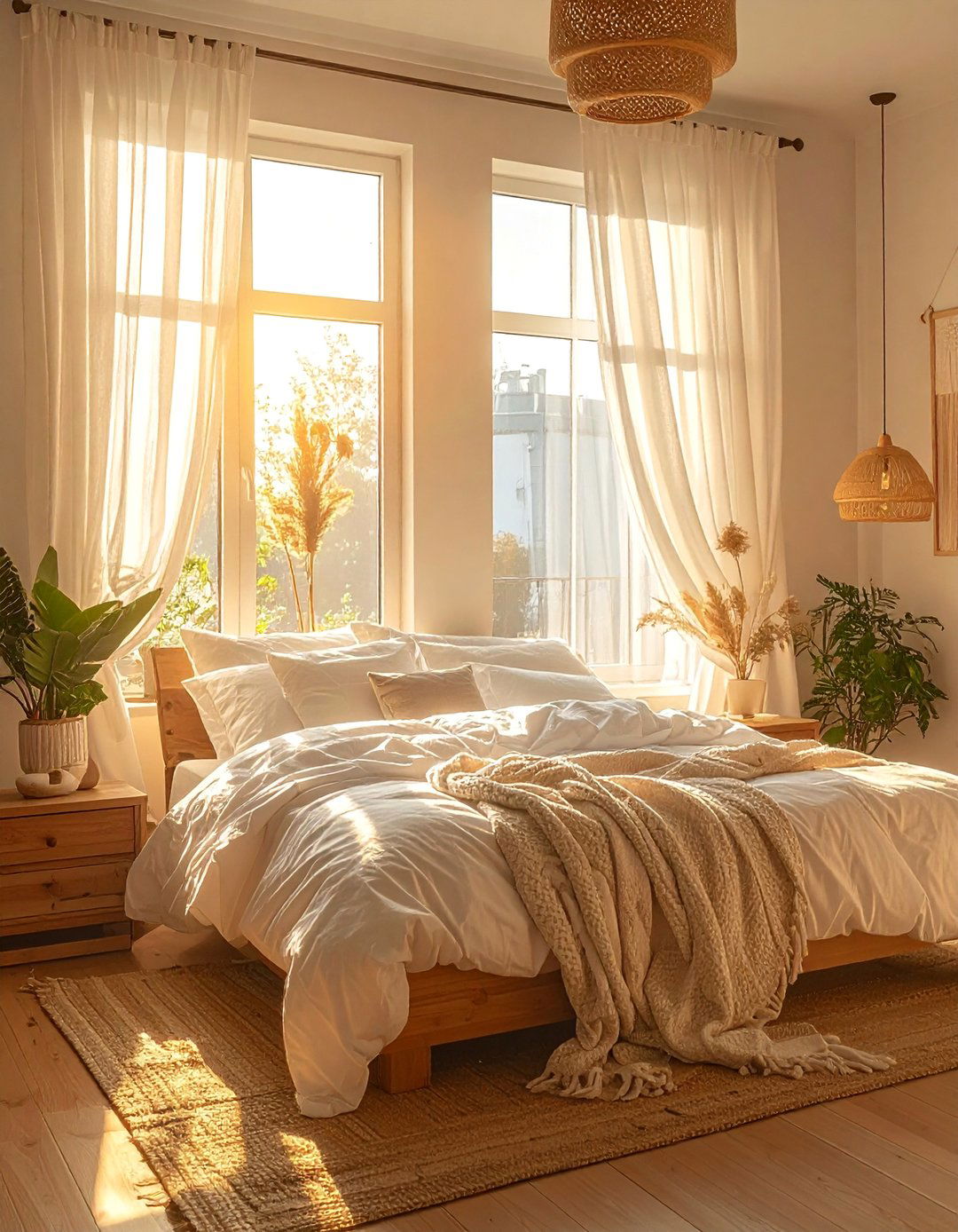 Sheer Curtains to Maximize Natural Light - 40 Boho Bedroom Ideas for a Cozy and Eclectic Retreat