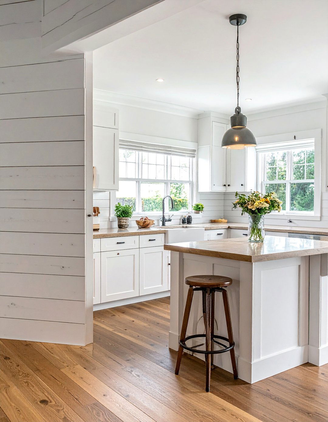 Shiplap Half Wall Design - 30 Half Wall Ideas to Divide Your Space