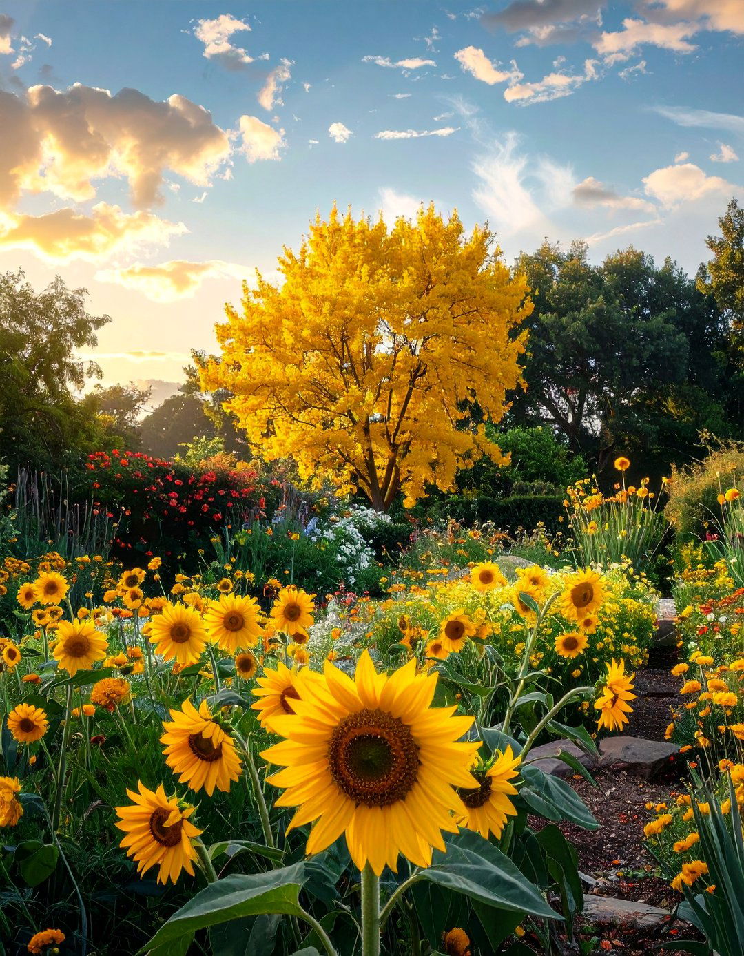 Single Color Theme Flower Garden - 30 Flower Garden Ideas to Transform Your Outdoor Space