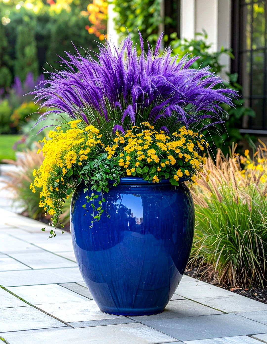 Single Large Statement Pot Container Garden - 40 Container Garden Ideas for Small Spaces