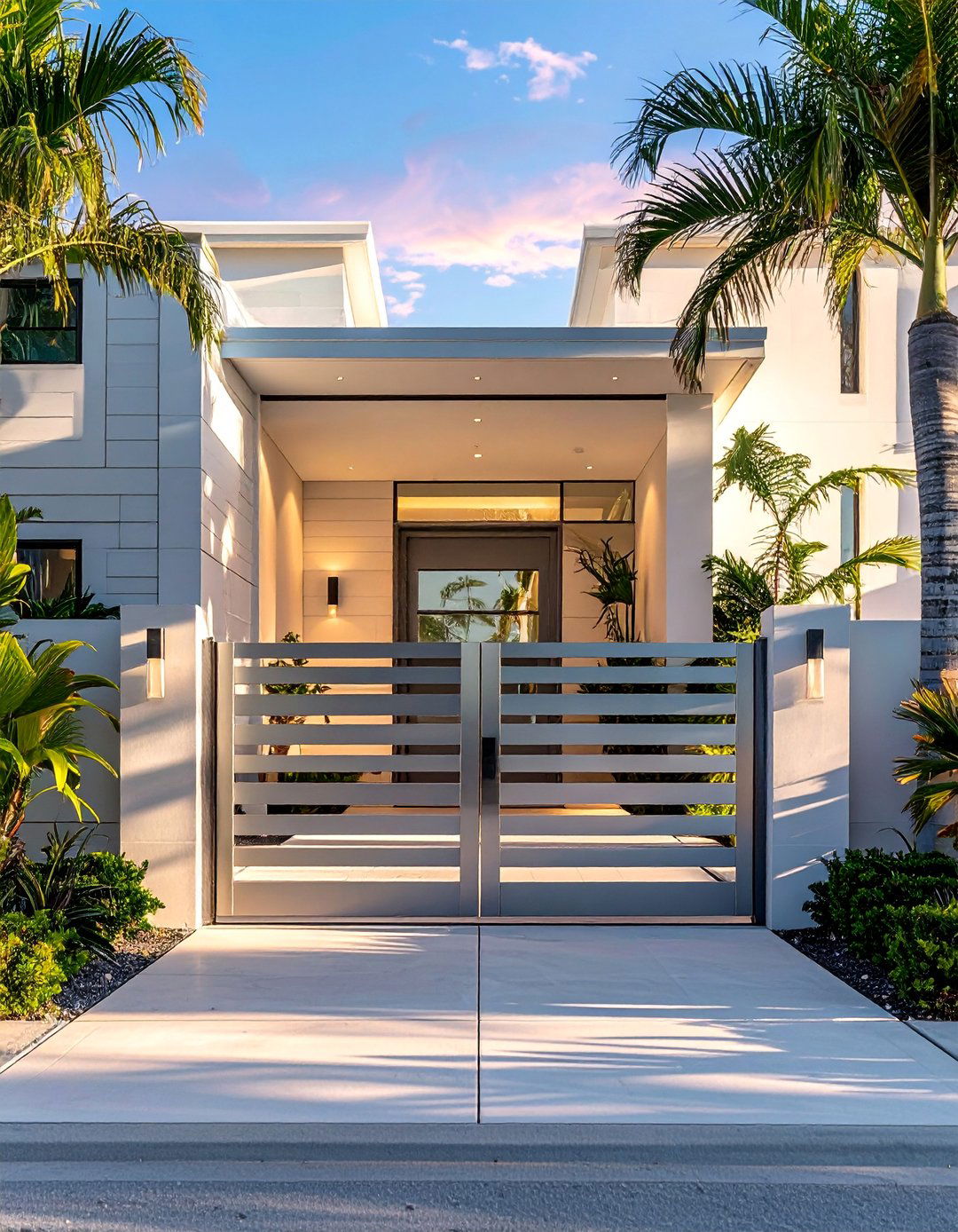 Sleek Aluminum Front Door Gate - 20 Front Door Gate Ideas to Boost Curb Appeal