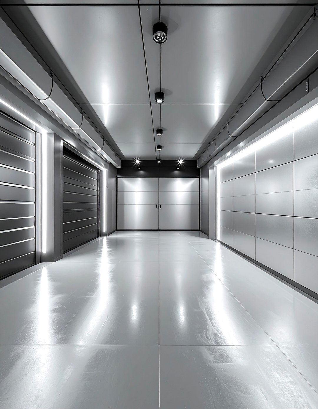 Sleek Metallic Silver Garage Paint - 25 Garage Paint Ideas to Refresh Your Space