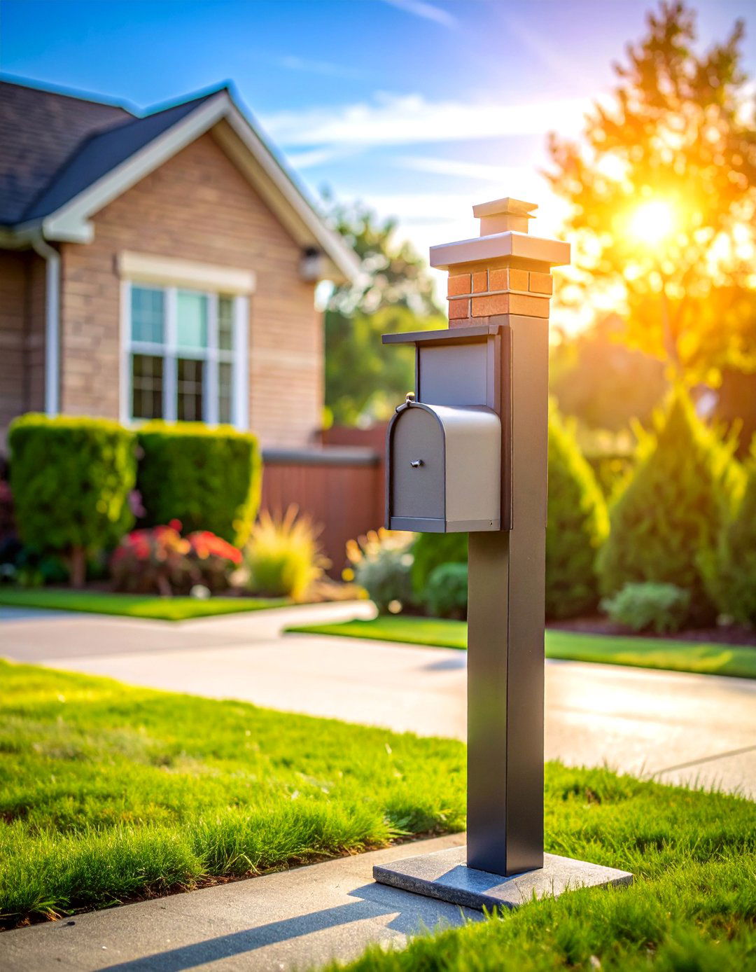 Slim Profile Brick Mailbox for Small Spaces