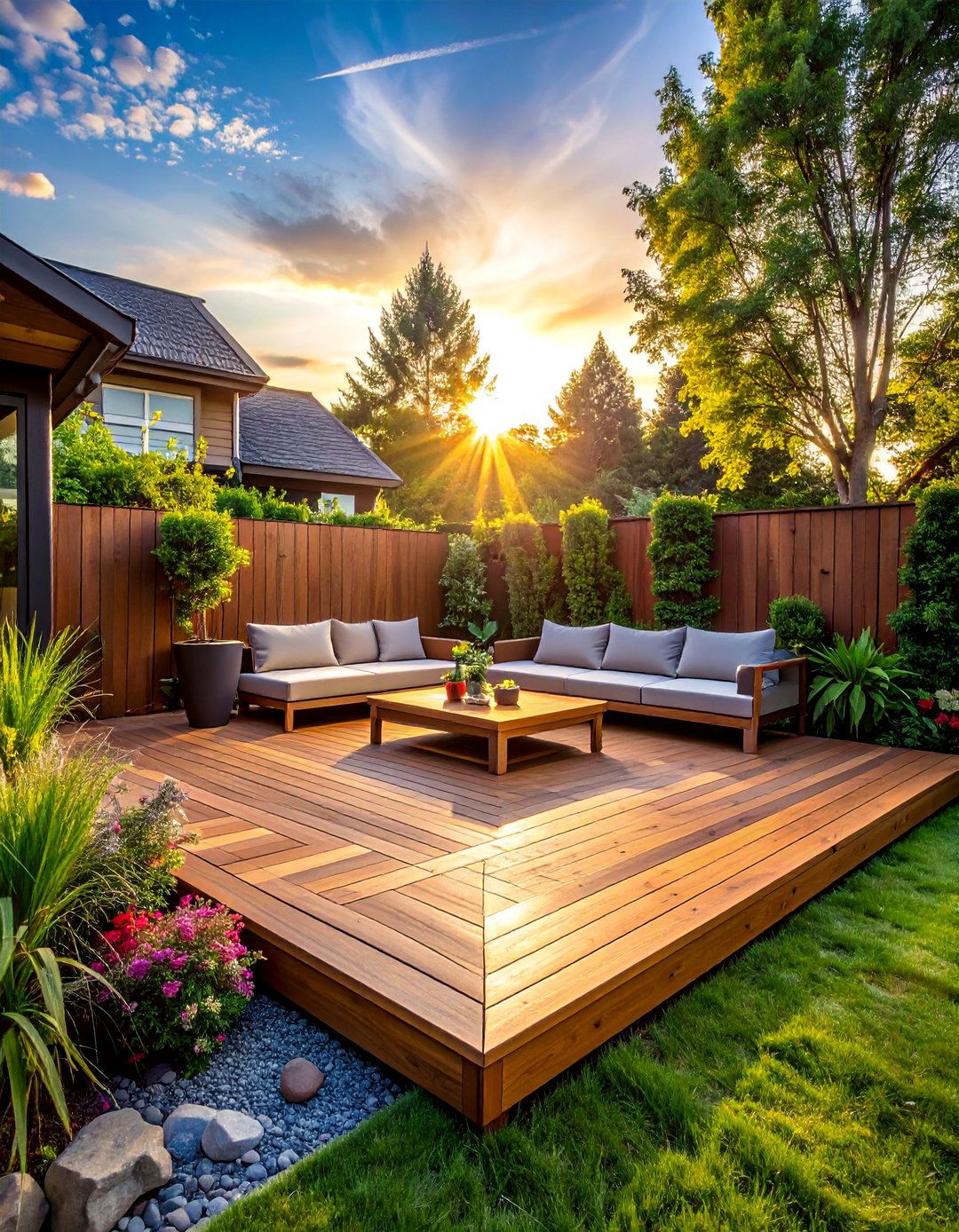 Small Space Corner Deck - 30 Backyard Deck Ideas on a Budget for Outdoor Fun