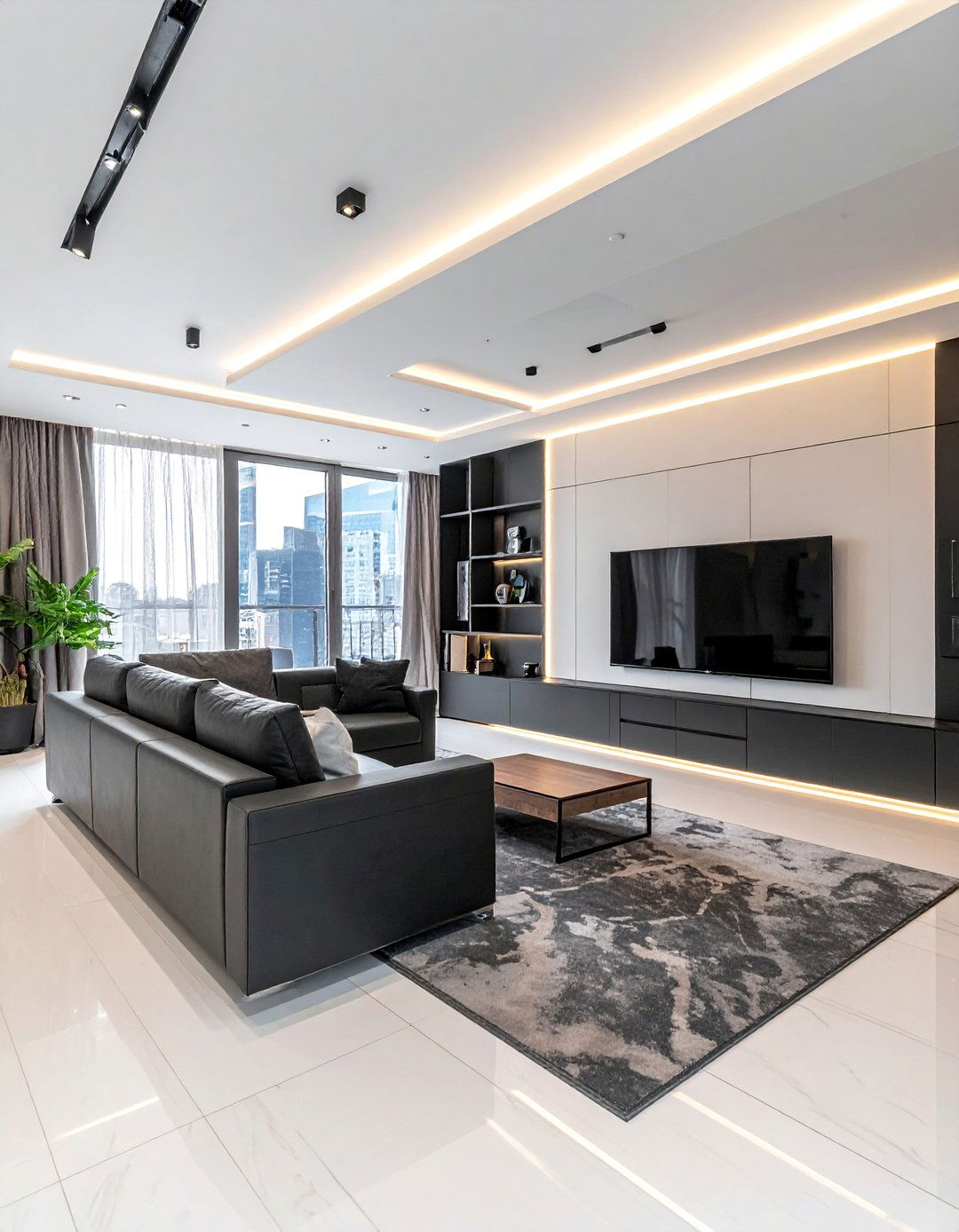 Smart Media Wall with Integrated Technology - 35 Stunning Media Wall Ideas to Transform Your Living Space