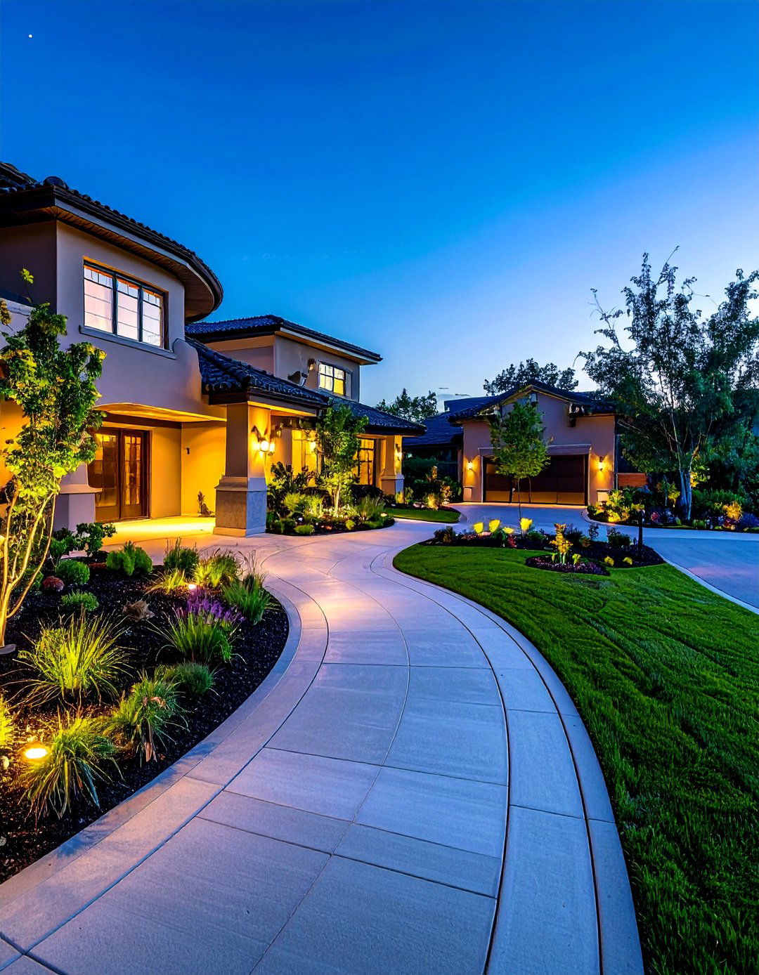 Smart Technology Integration - 30 Circular Driveway Landscaping Ideas for Your Home