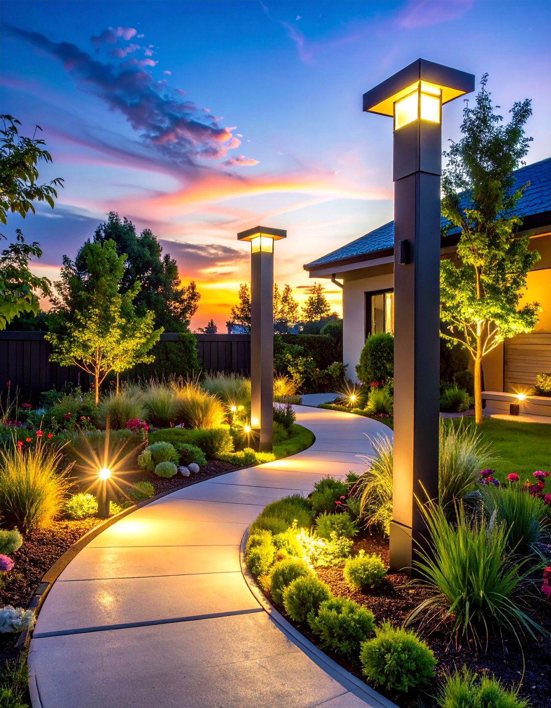 Solar Lighting Integration - 40 Hardscaping Ideas to Transform Your Outdoor Space