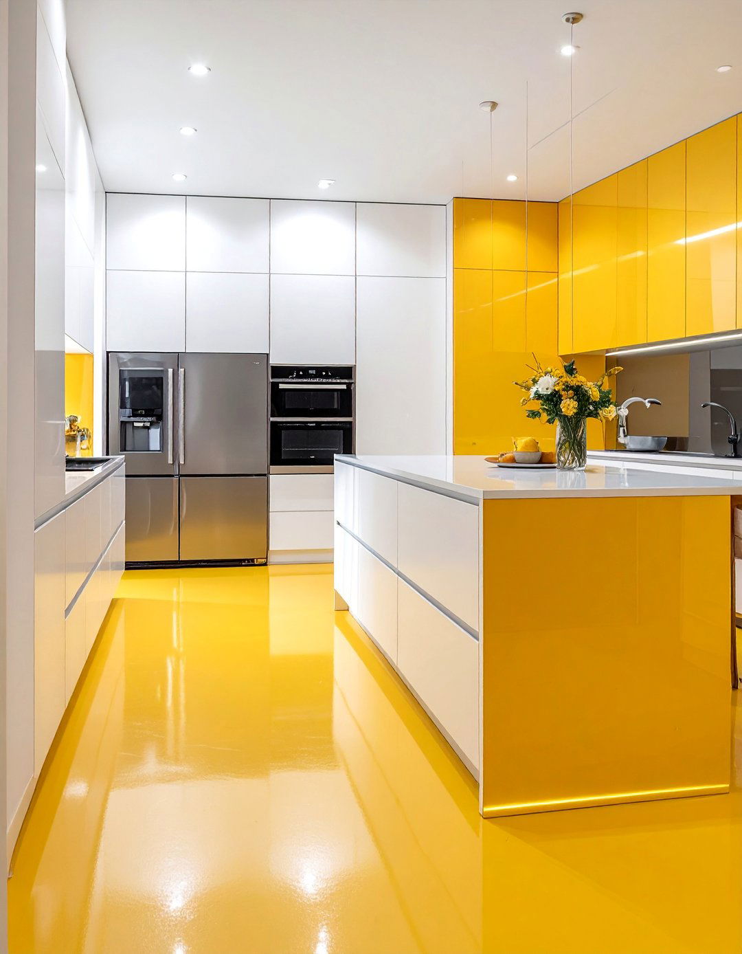 Solid Color Linoleum Kitchen Flooring - 20 Linoleum Kitchen Flooring Ideas for a Chic Look